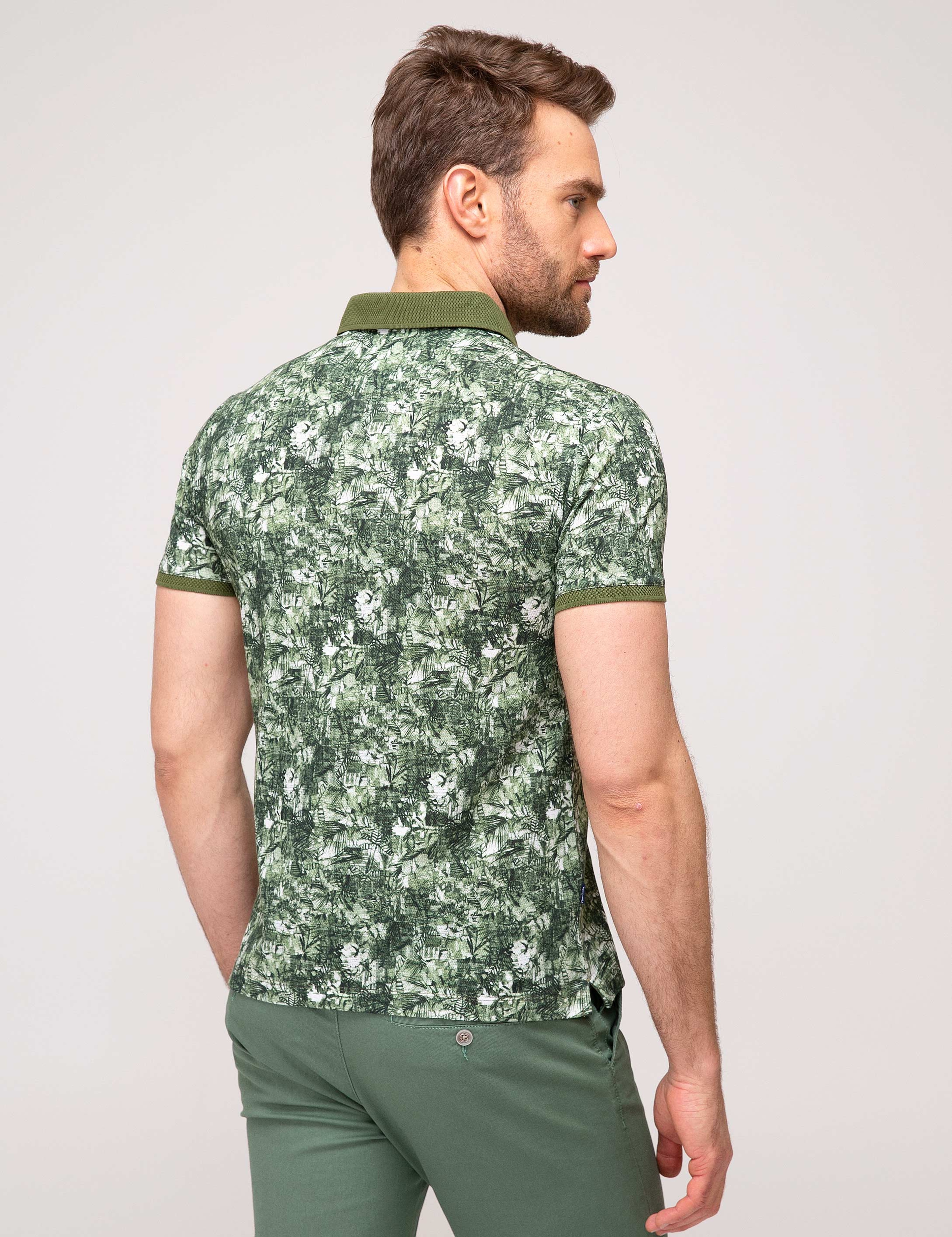 Yeşil Slim Fit T-Shirt - Image 3