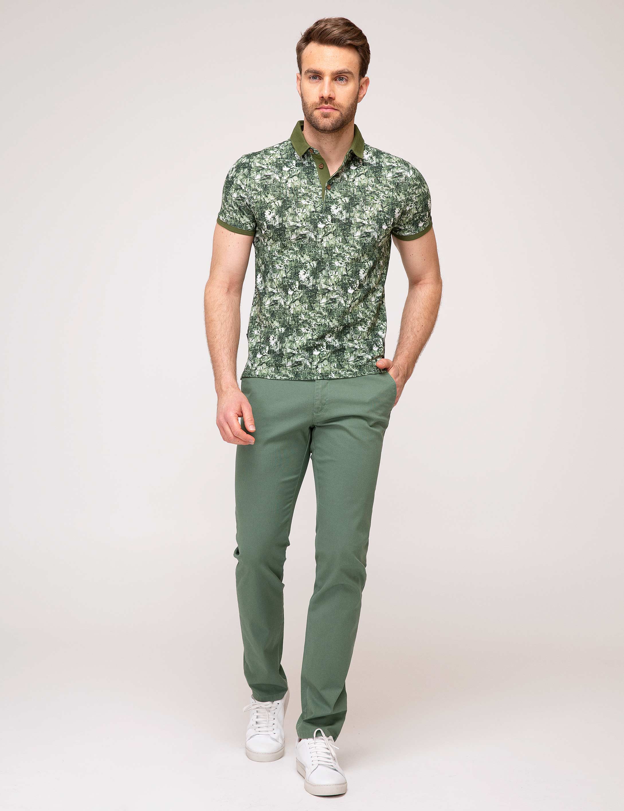 Yeşil Slim Fit T-Shirt