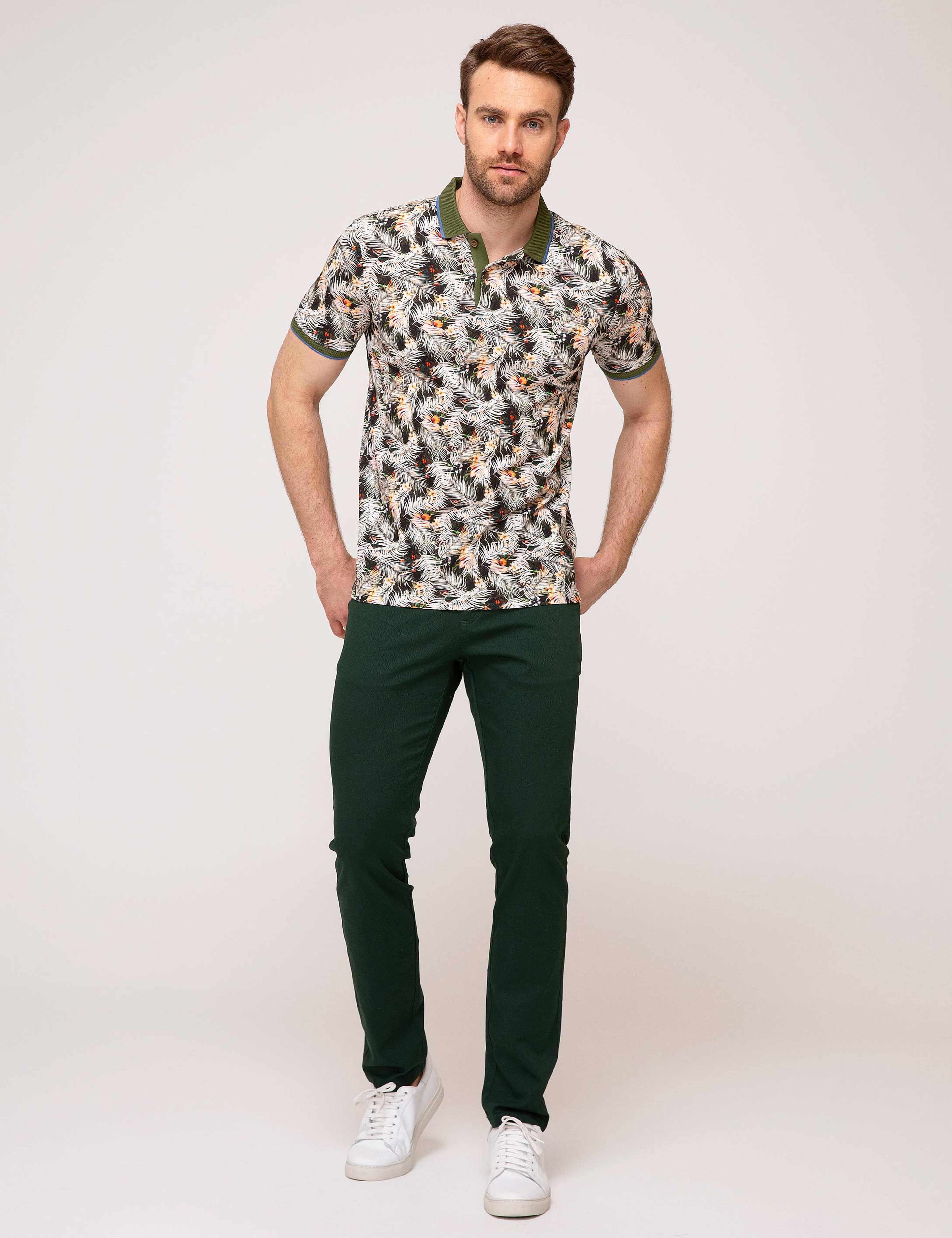 Yeşil Slim Fit Tişört