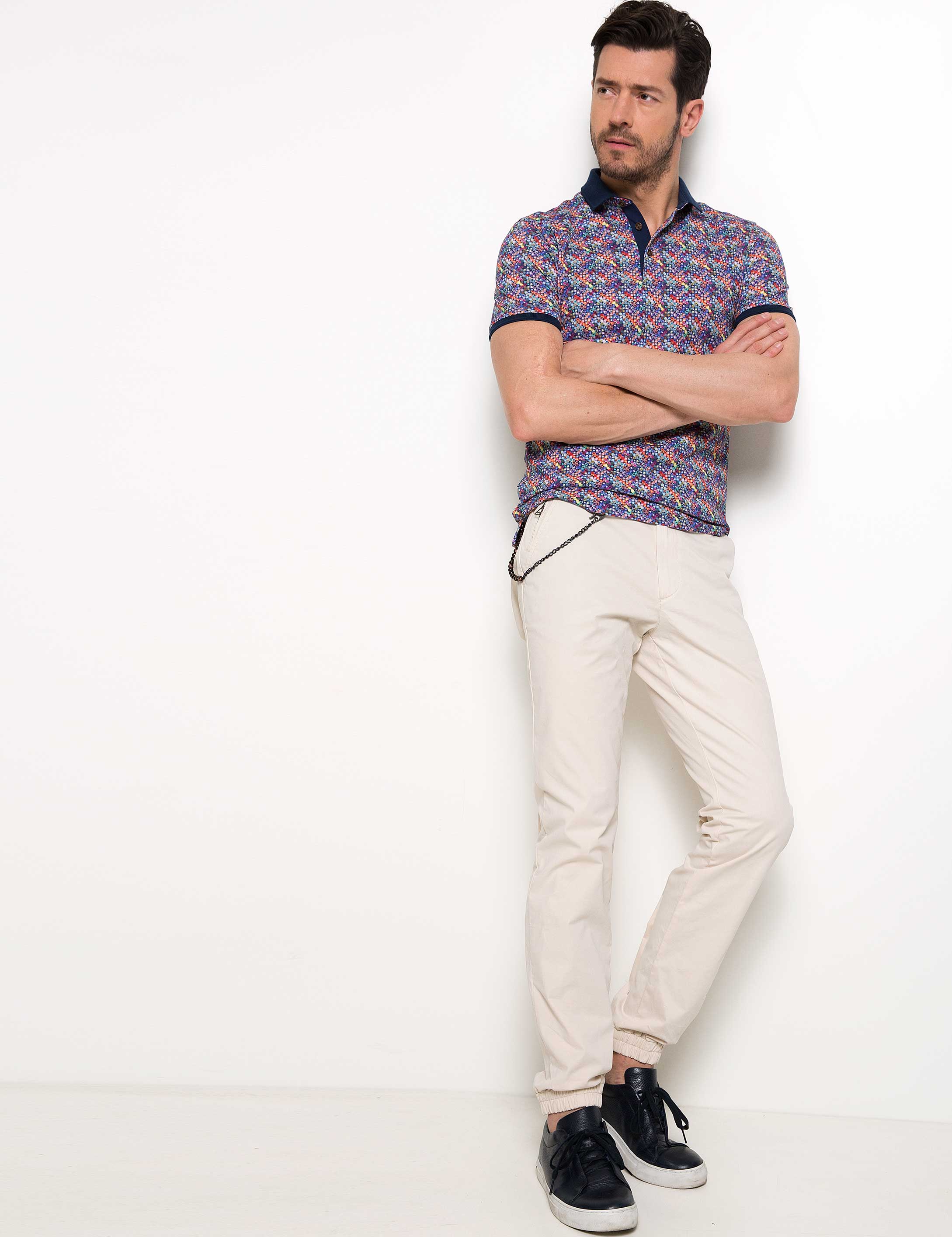 Çok Renkli Slim Fit Tişört