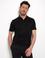 Siyah Regular Fit Polo Yaka Basic T-Shirt