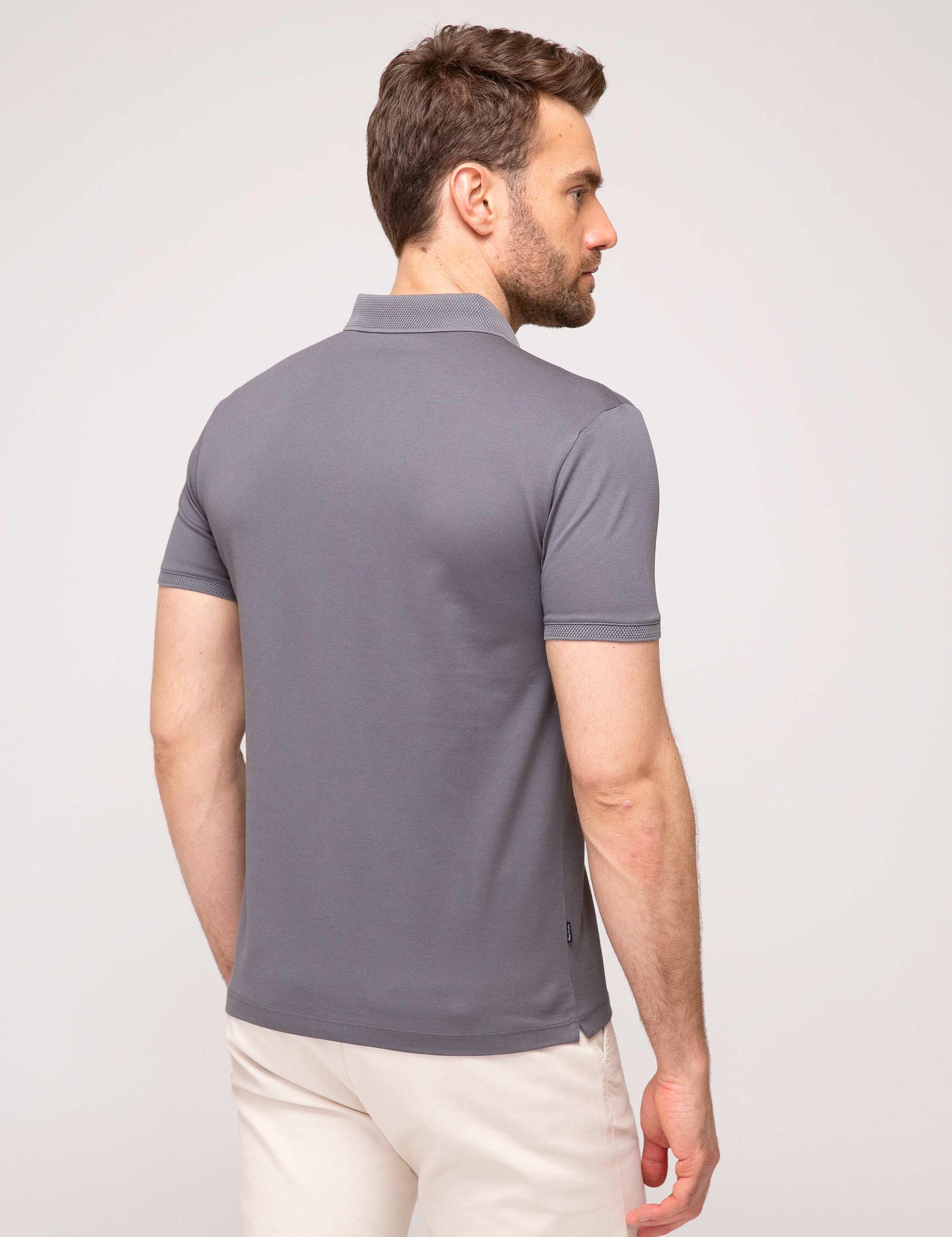 Koyu Gri Slim Fit T-Shirt