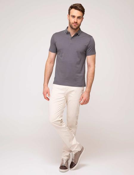 Koyu Gri Slim Fit T-Shirt - 50186356103