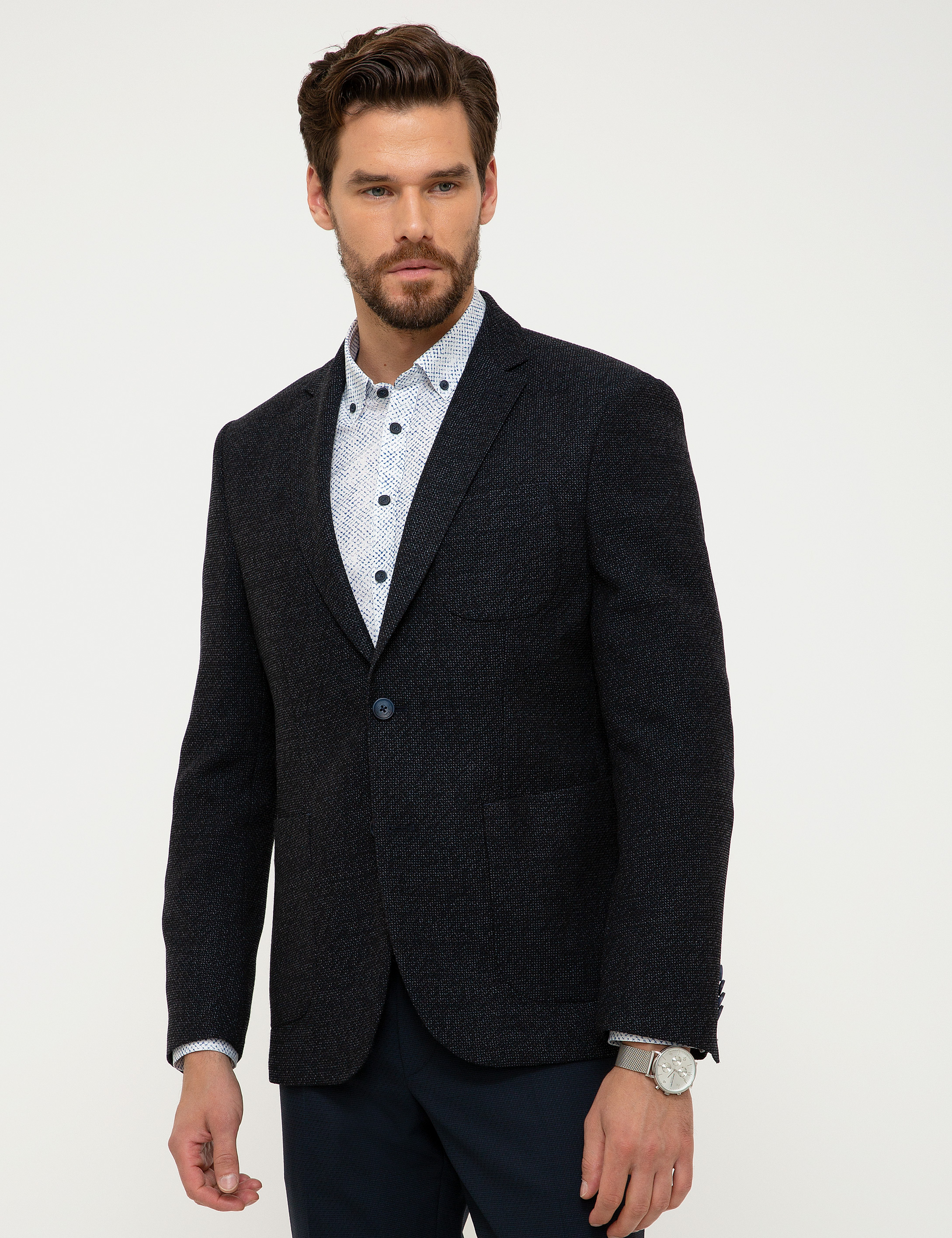 Lacivert Slim Ceket - Image 3