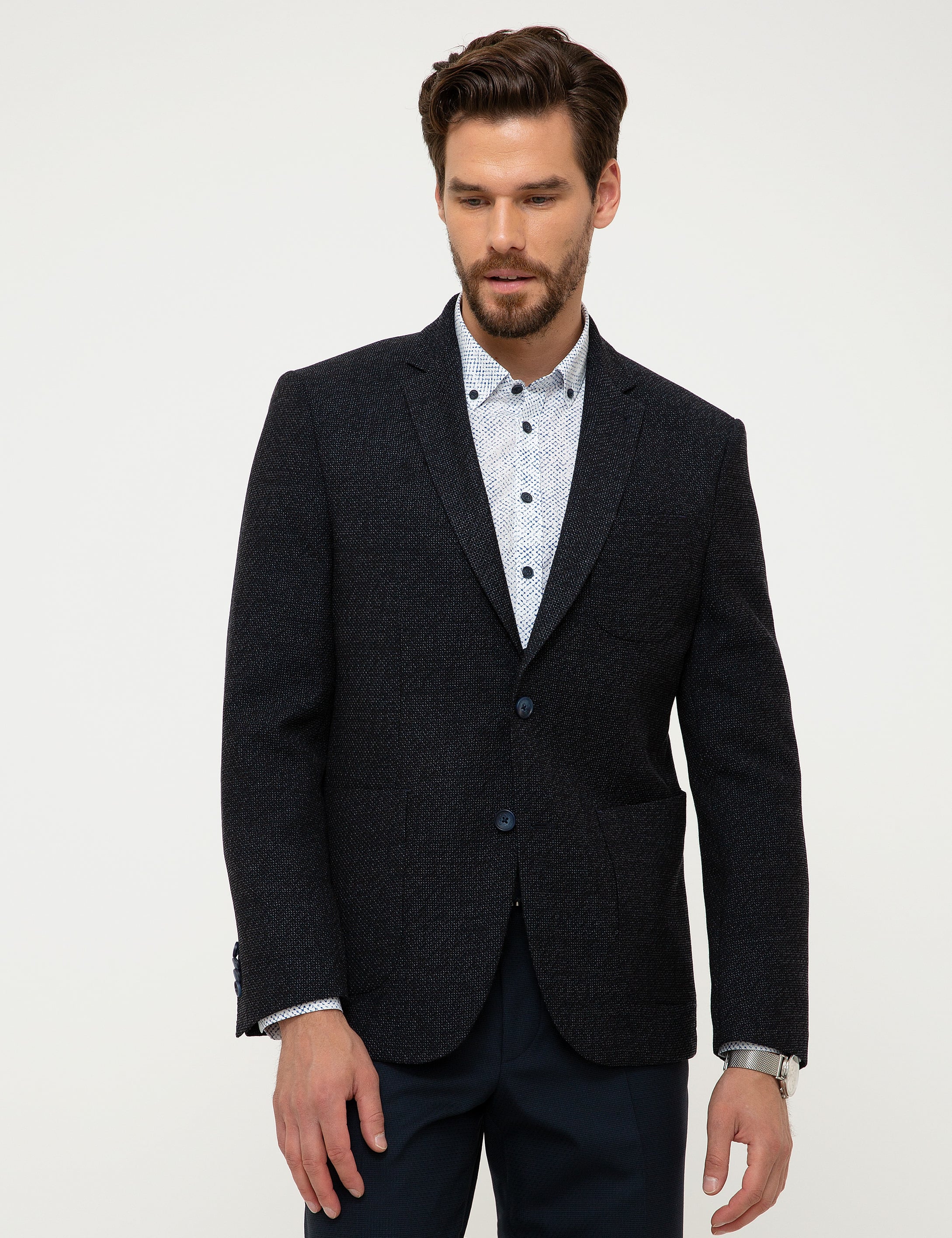 Lacivert Slim Ceket - Image 1
