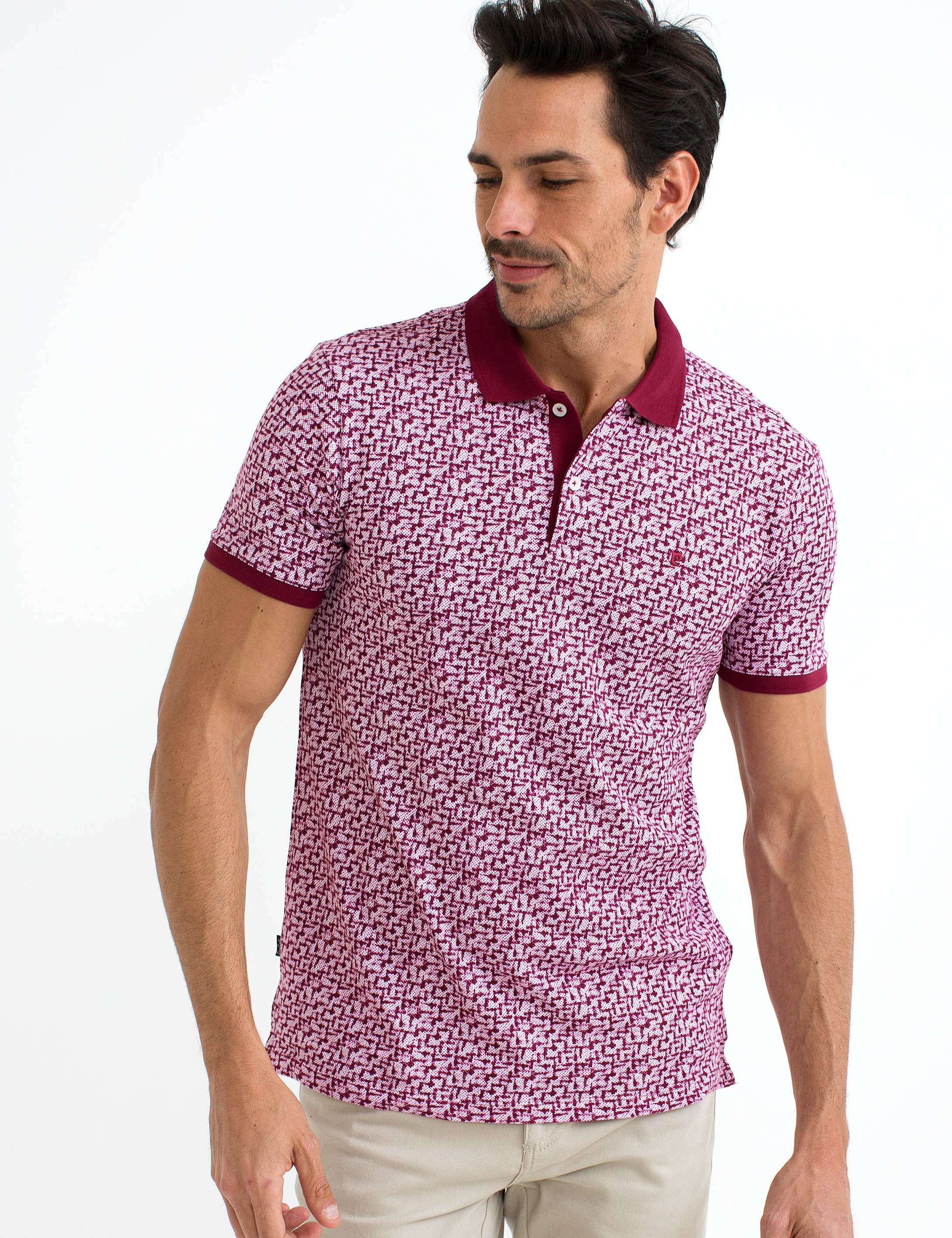 Bordo Slim Fit Polo Yaka T-Shirt