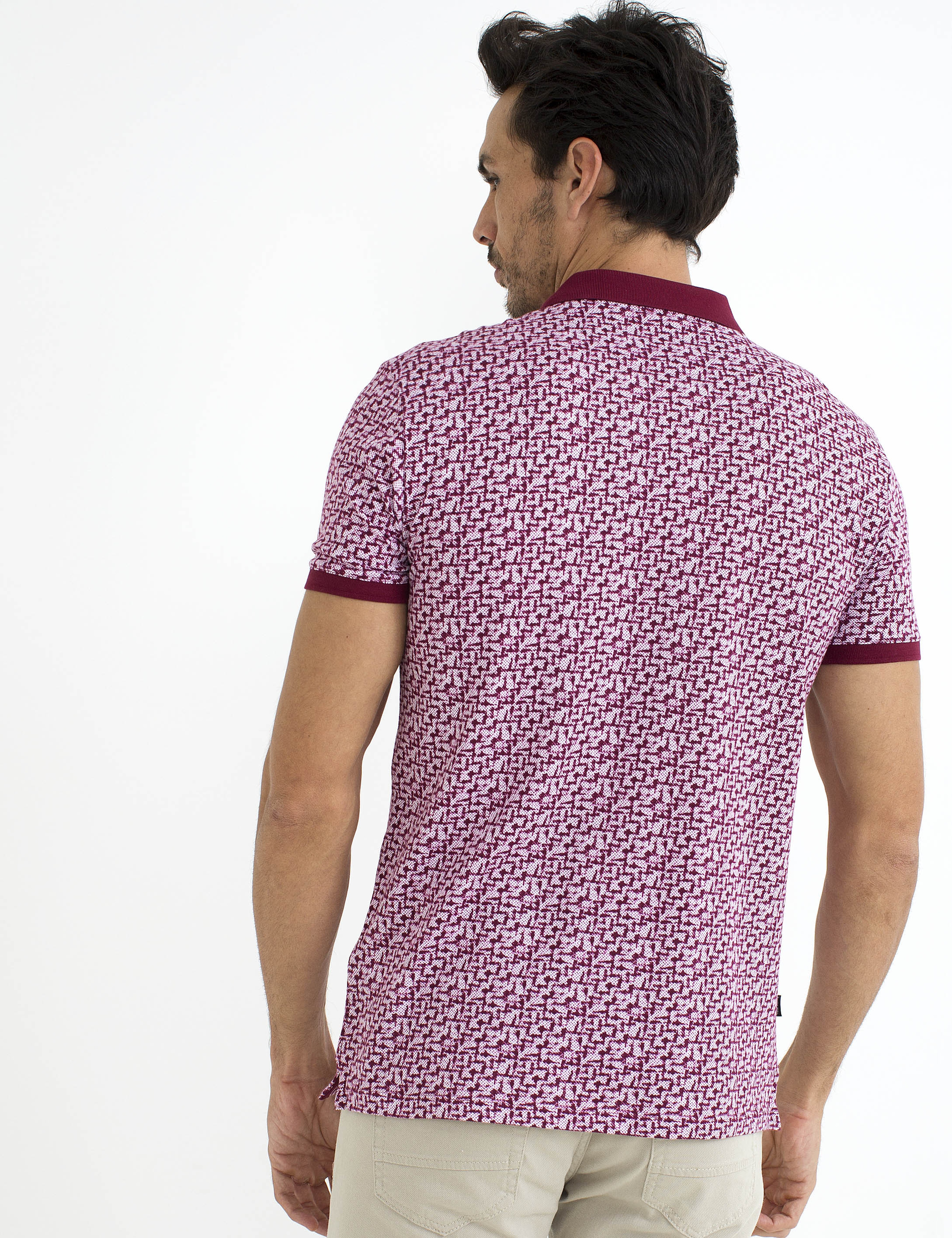 Bordo Slim Fit Polo Yaka T-Shirt - Image 3