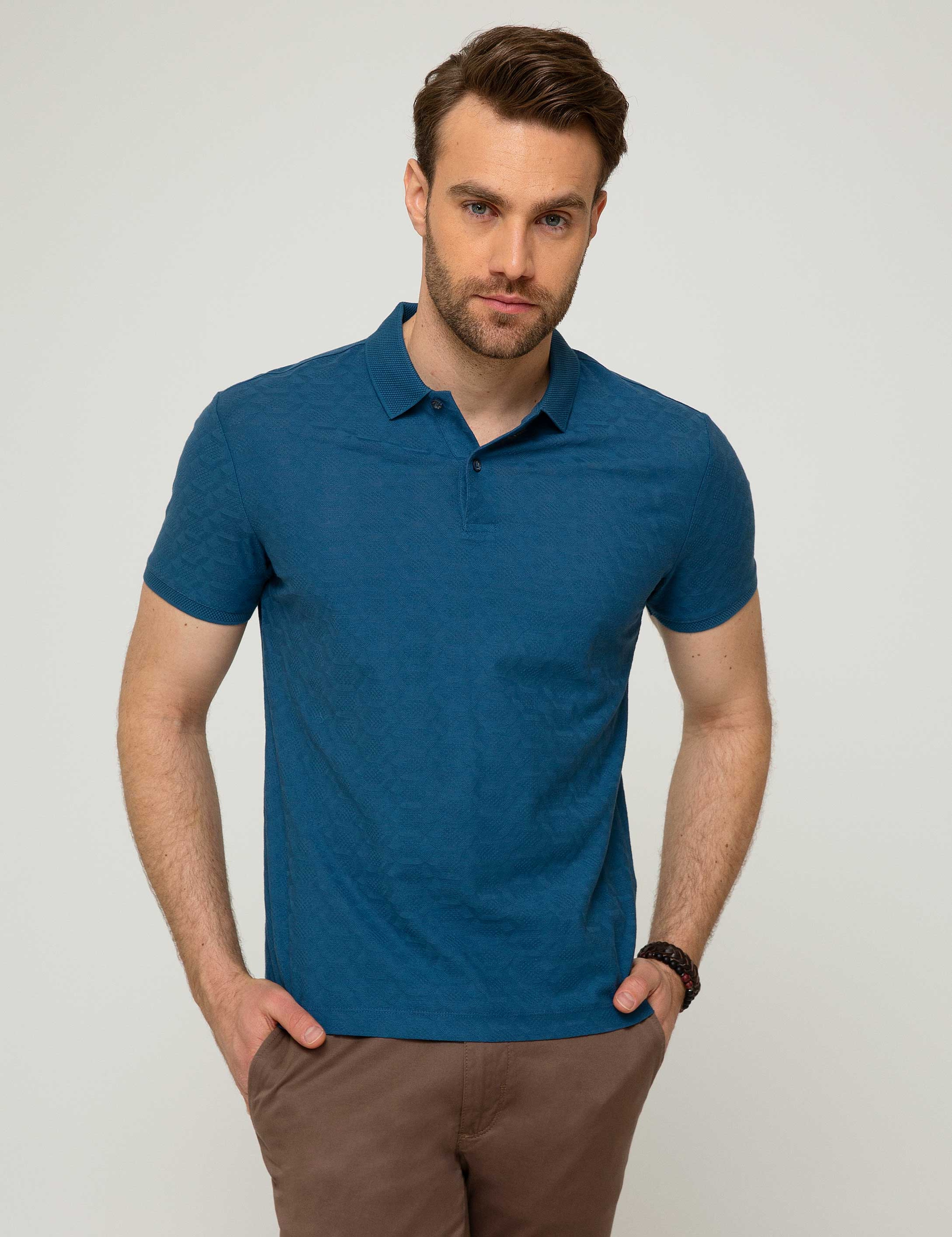 İndigo Slim Fit Polo Yaka T-Shirt - Image 1