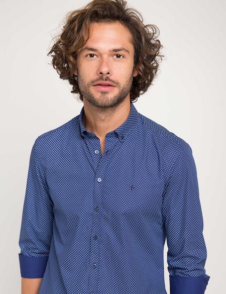 Slim Lacivert Gömlek - 50186440001