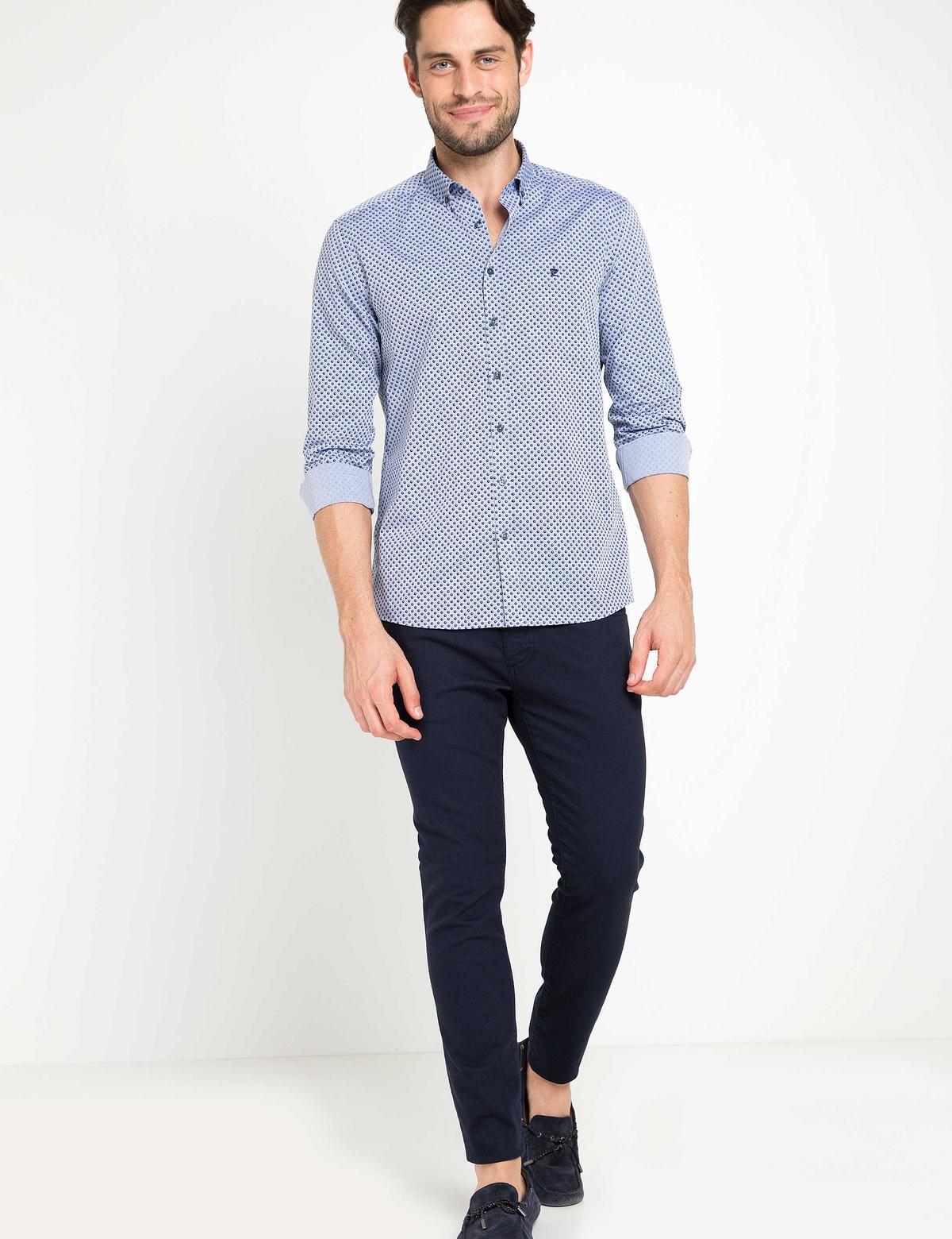 Slim Lacivert Gömlek - 50186442001