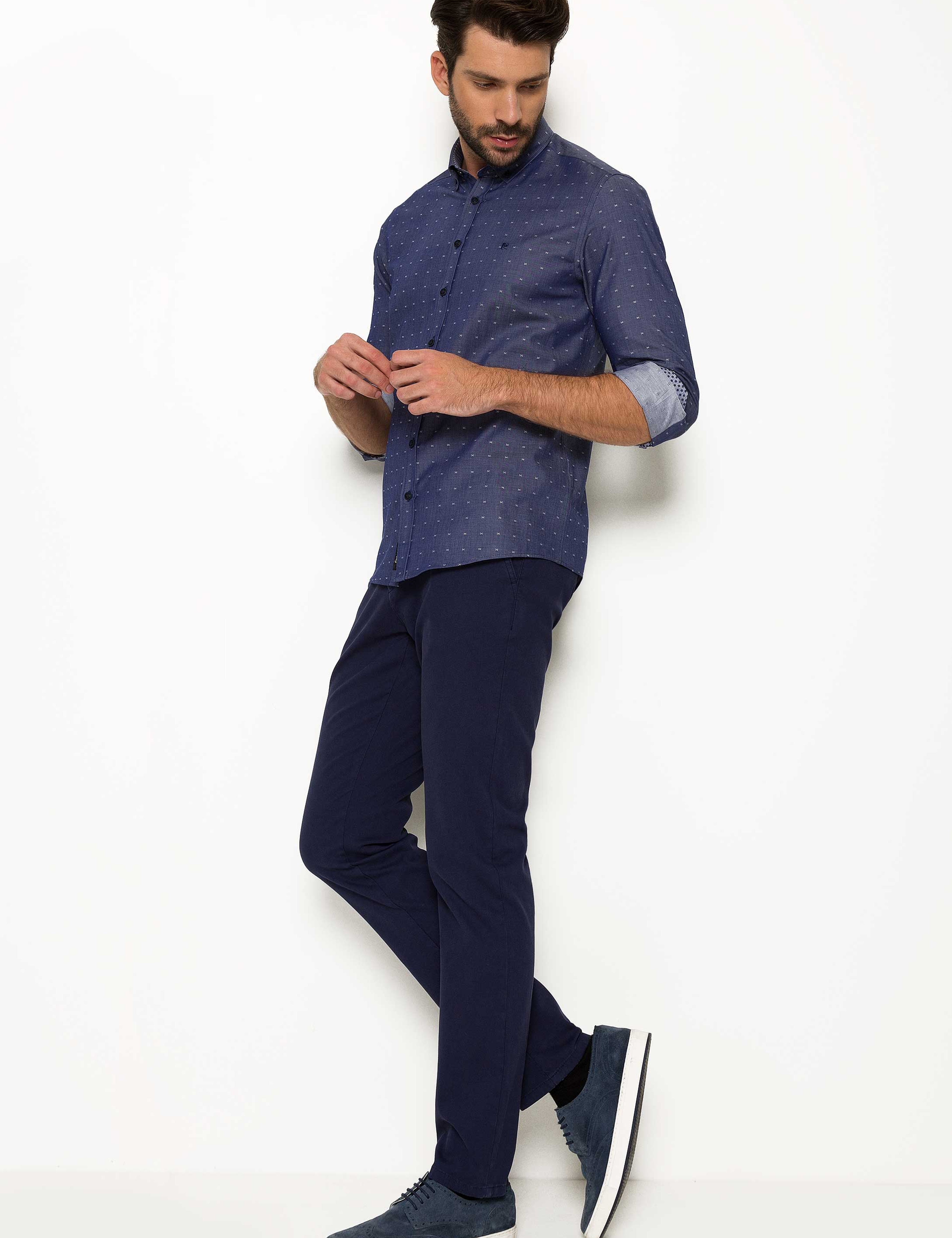 Lacivert Slim Fit Gömlek