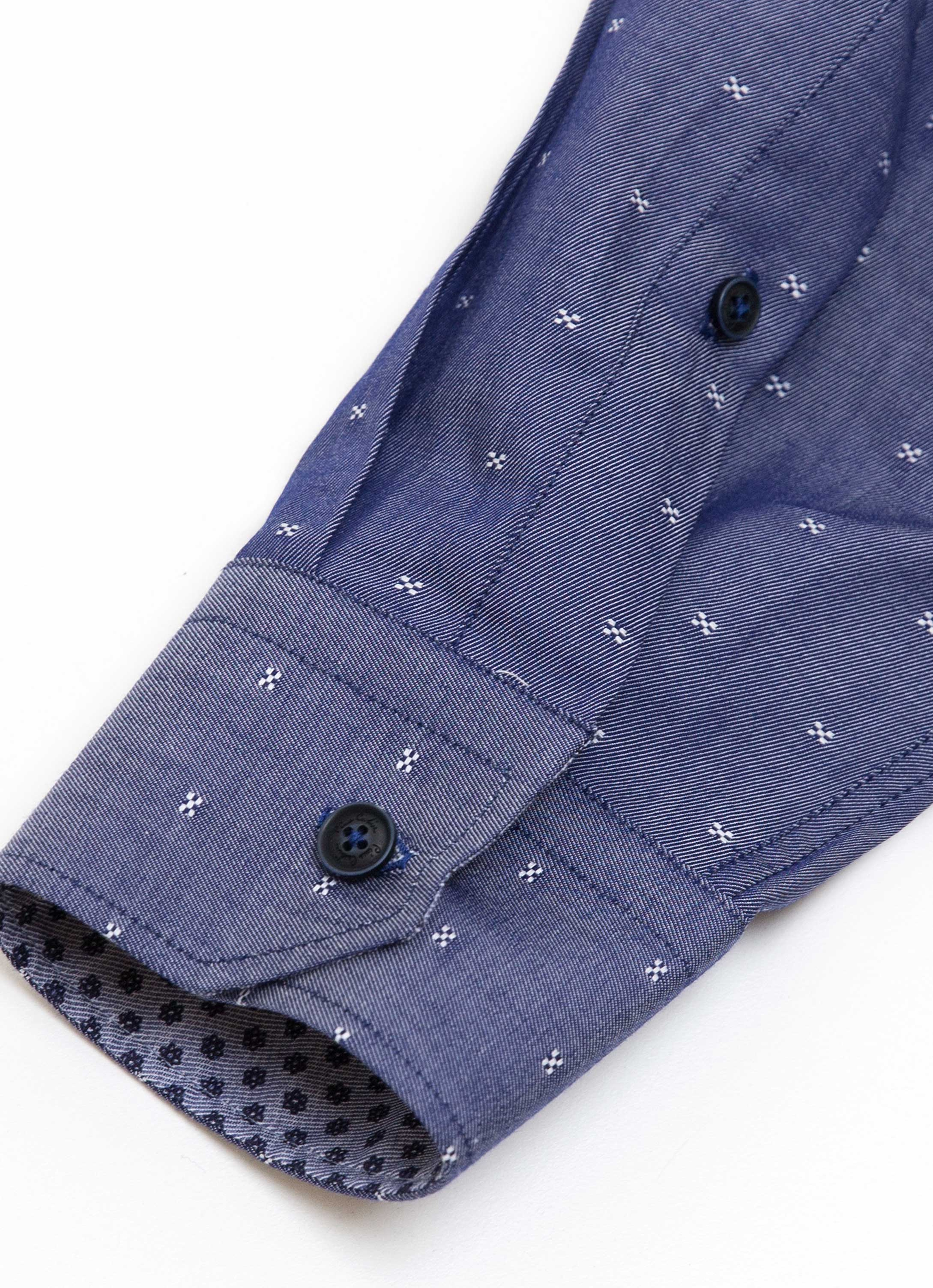 Lacivert Slim Fit Gömlek - Image 4
