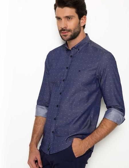 Lacivert Slim Fit Gömlek - 50186452001