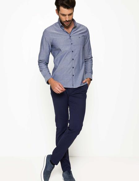 Slim Lacivert Gömlek - 50186467001