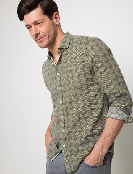 Haki Slim Fit Gömlek - 50186952005