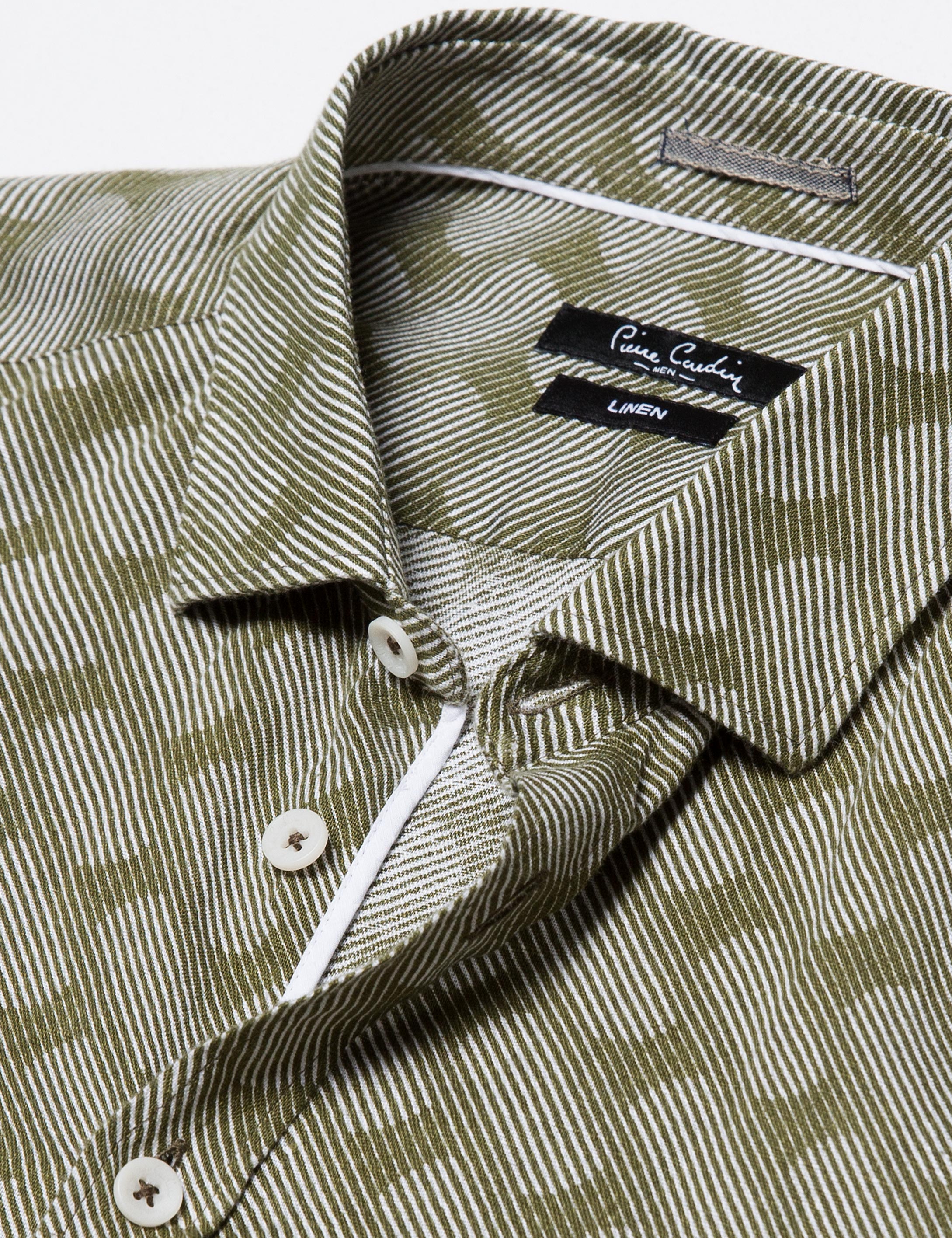 Haki Slim Fit Gömlek - Image 3