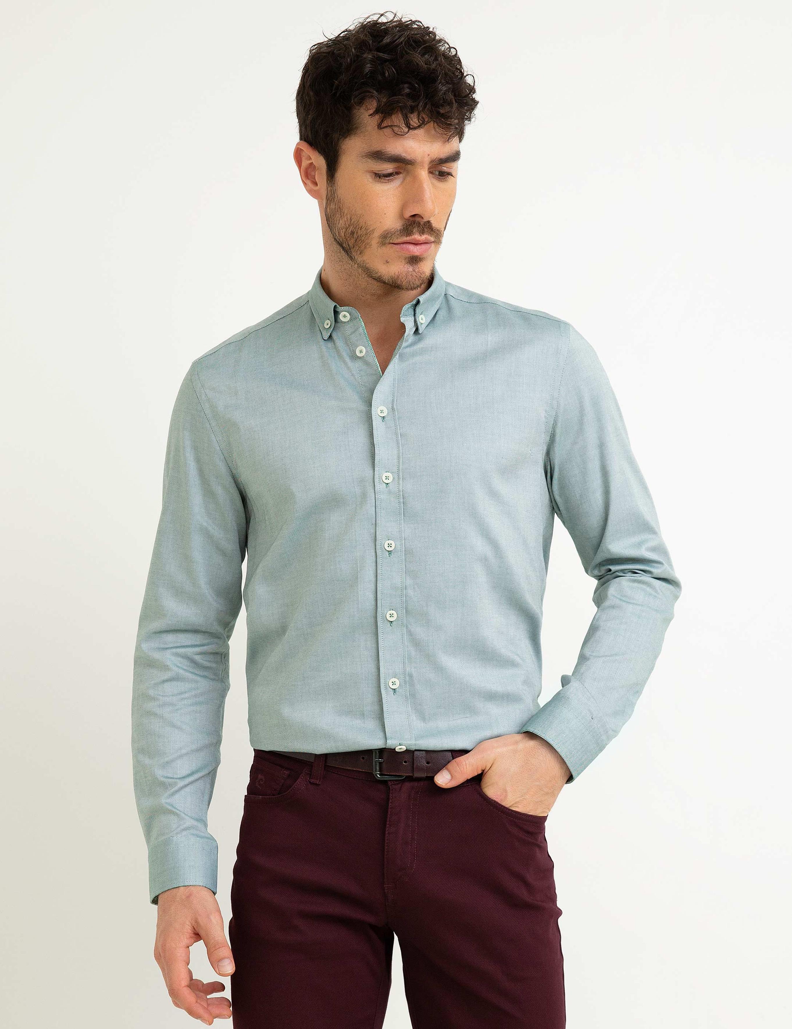 Yeşil Slim Fit Gömlek