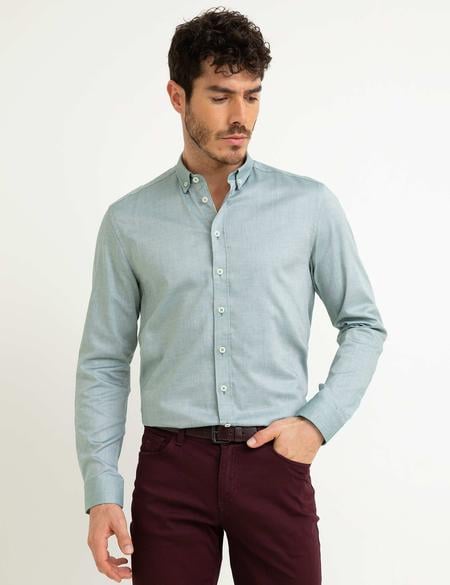 Yeşil Slim Fit Gömlek - 50186961050