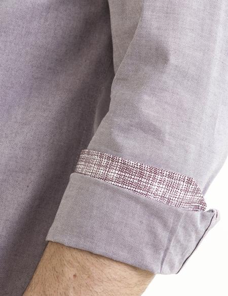 Bordo Slim Fit Gömlek - 50186961091