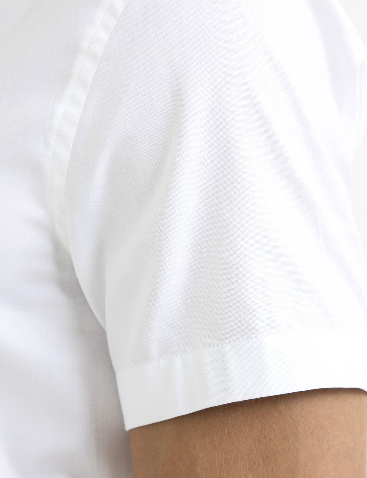 Beyaz Slim Fit Kısa Kol Gömlek - 50186963018