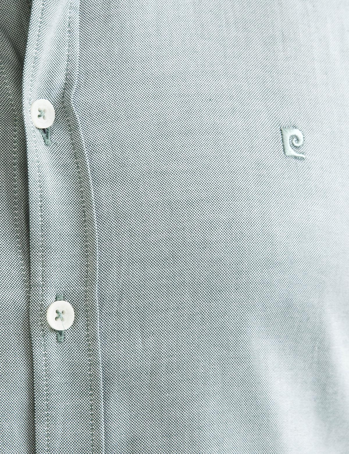 Yeşil Slim Fit Kısa Kollu Gömlek - 50186963040