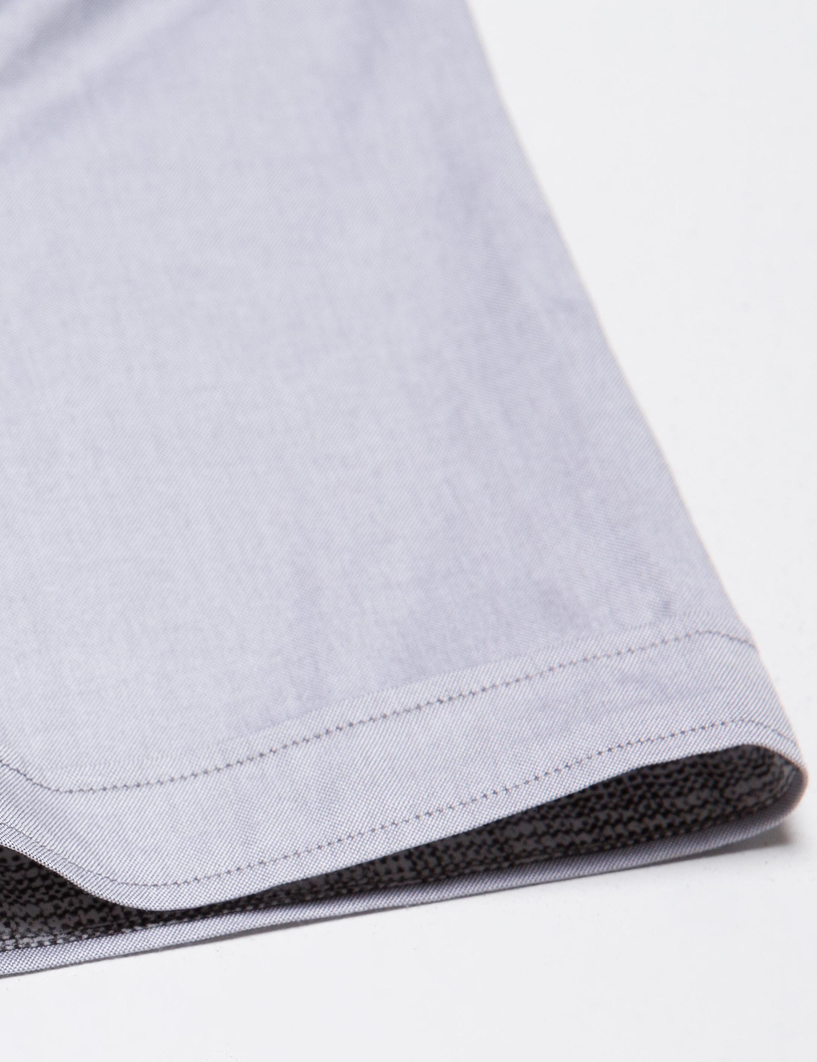 Gri Slim Fit Kısa Kollu Gömlek