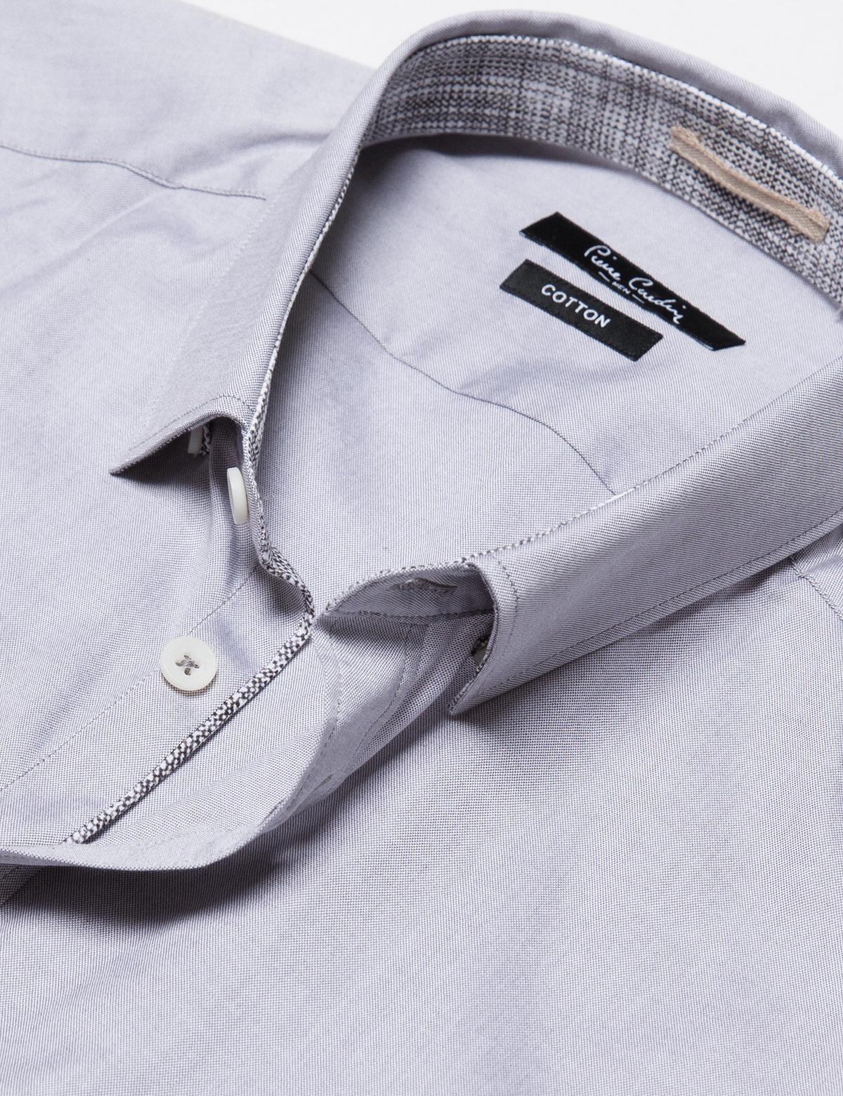 Gri Slim Fit Kısa Kollu Gömlek - 50186963095