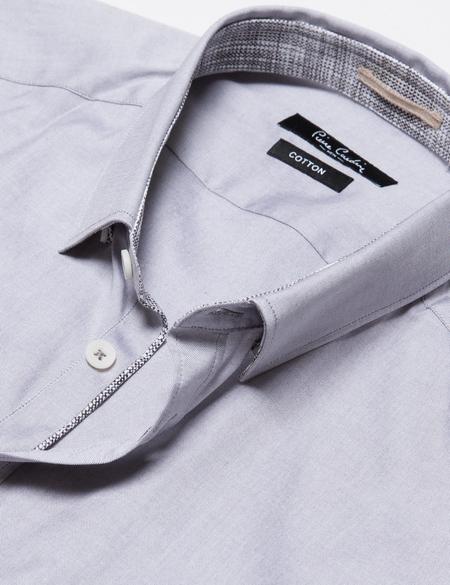 Gri Slim Fit Kısa Kollu Gömlek - 50186963095