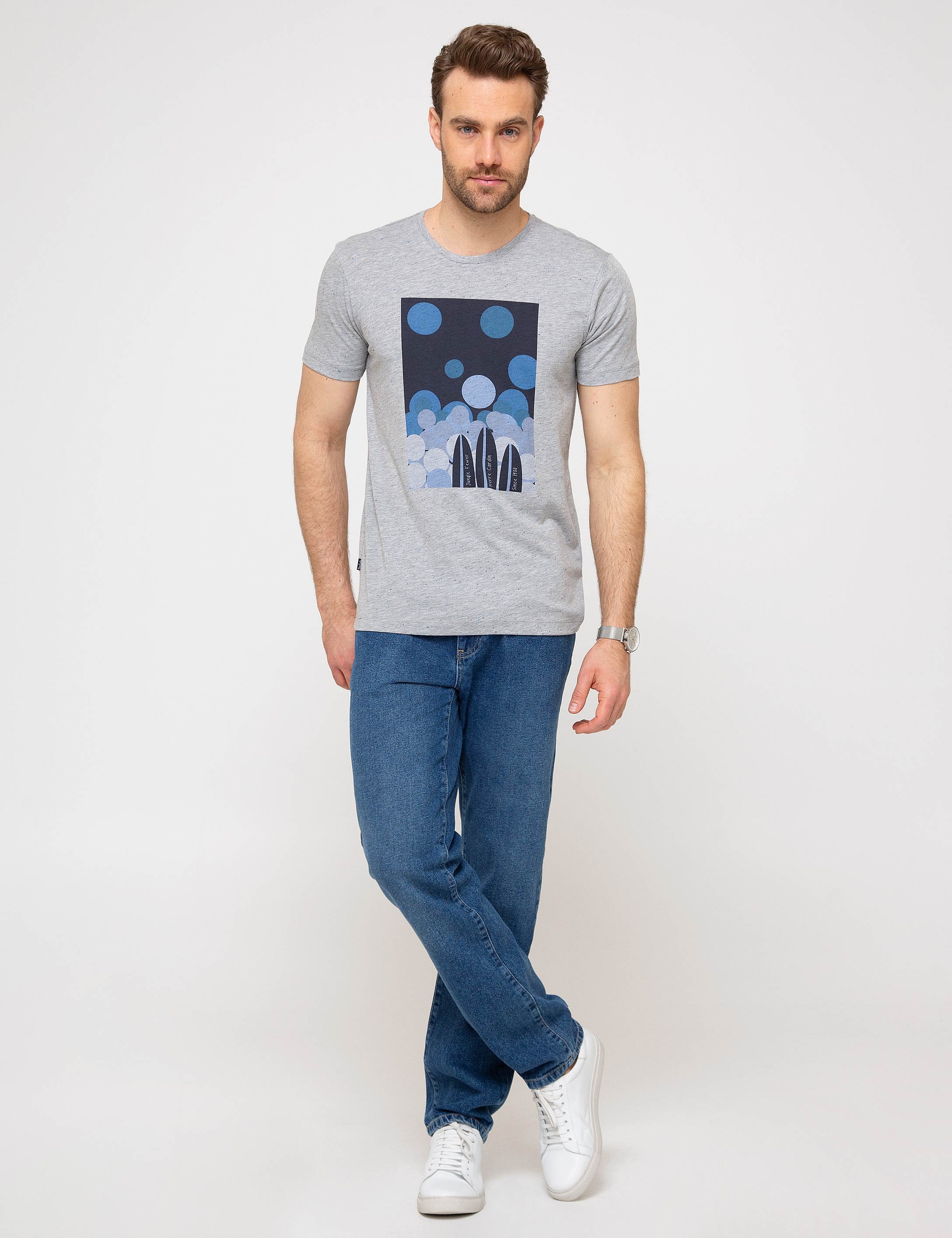 Gri Melanj Slim Fit T-Shirt