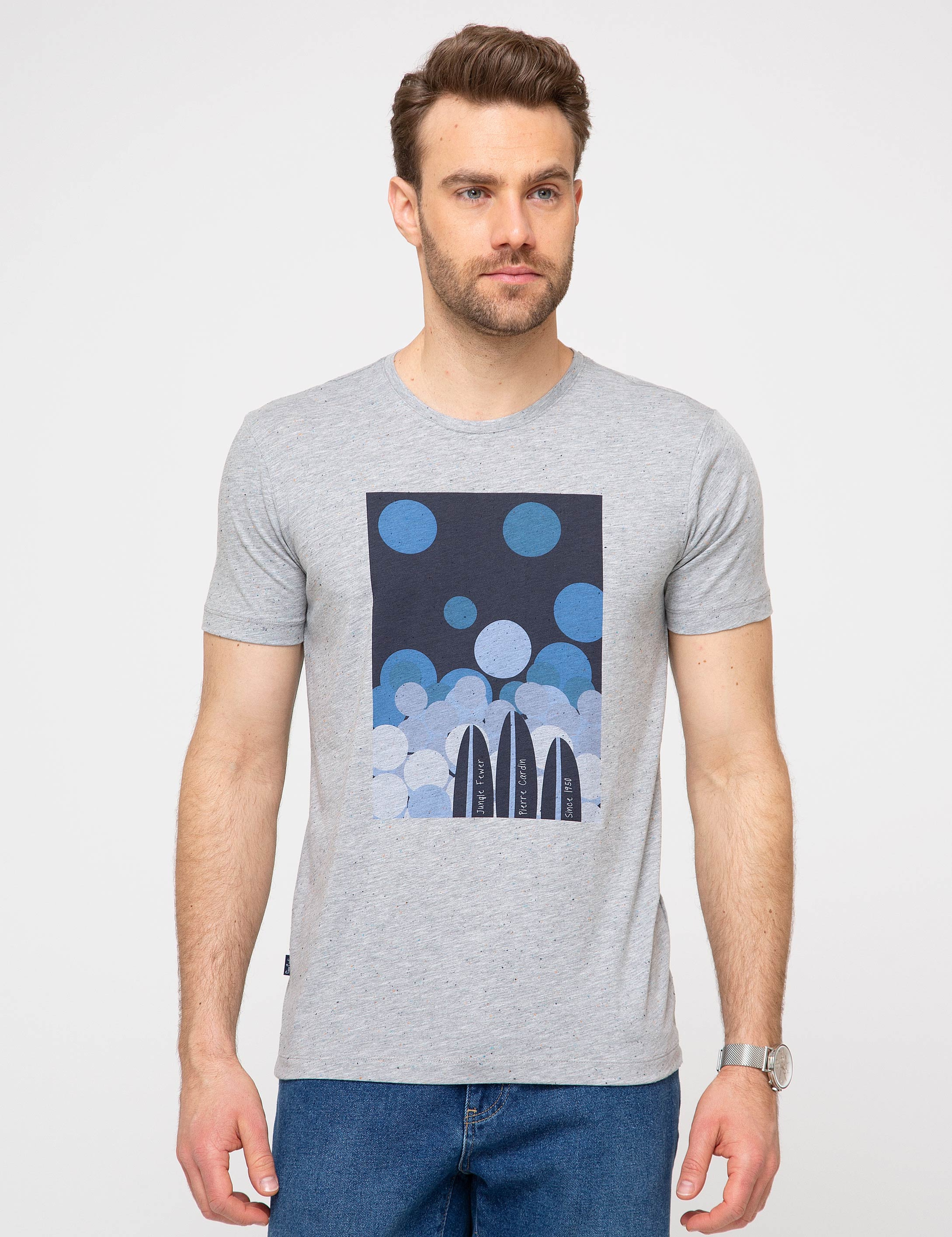 Gri Melanj Slim Fit T-Shirt - Image 1