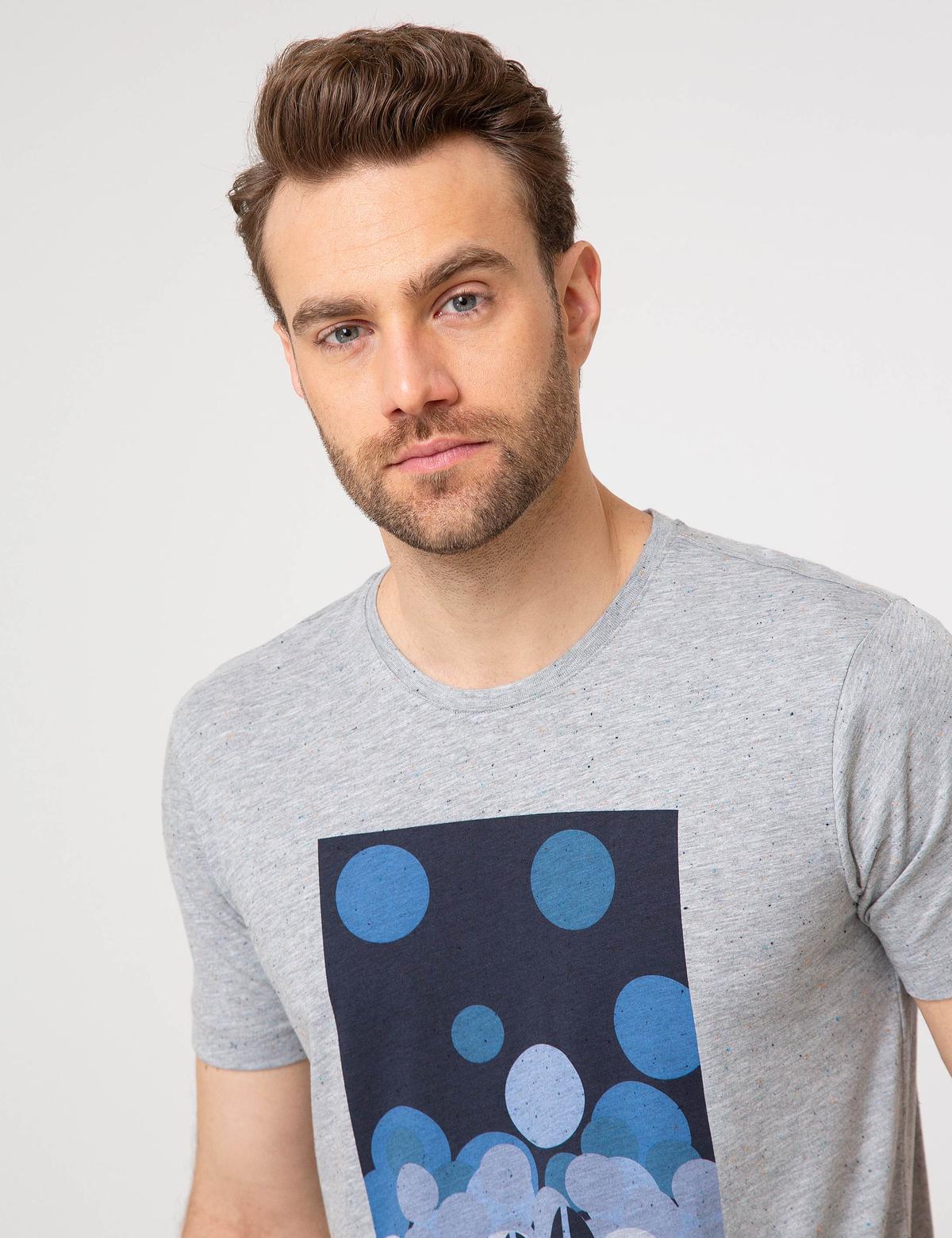 Gri Melanj Slim Fit T-Shirt - 50187232014