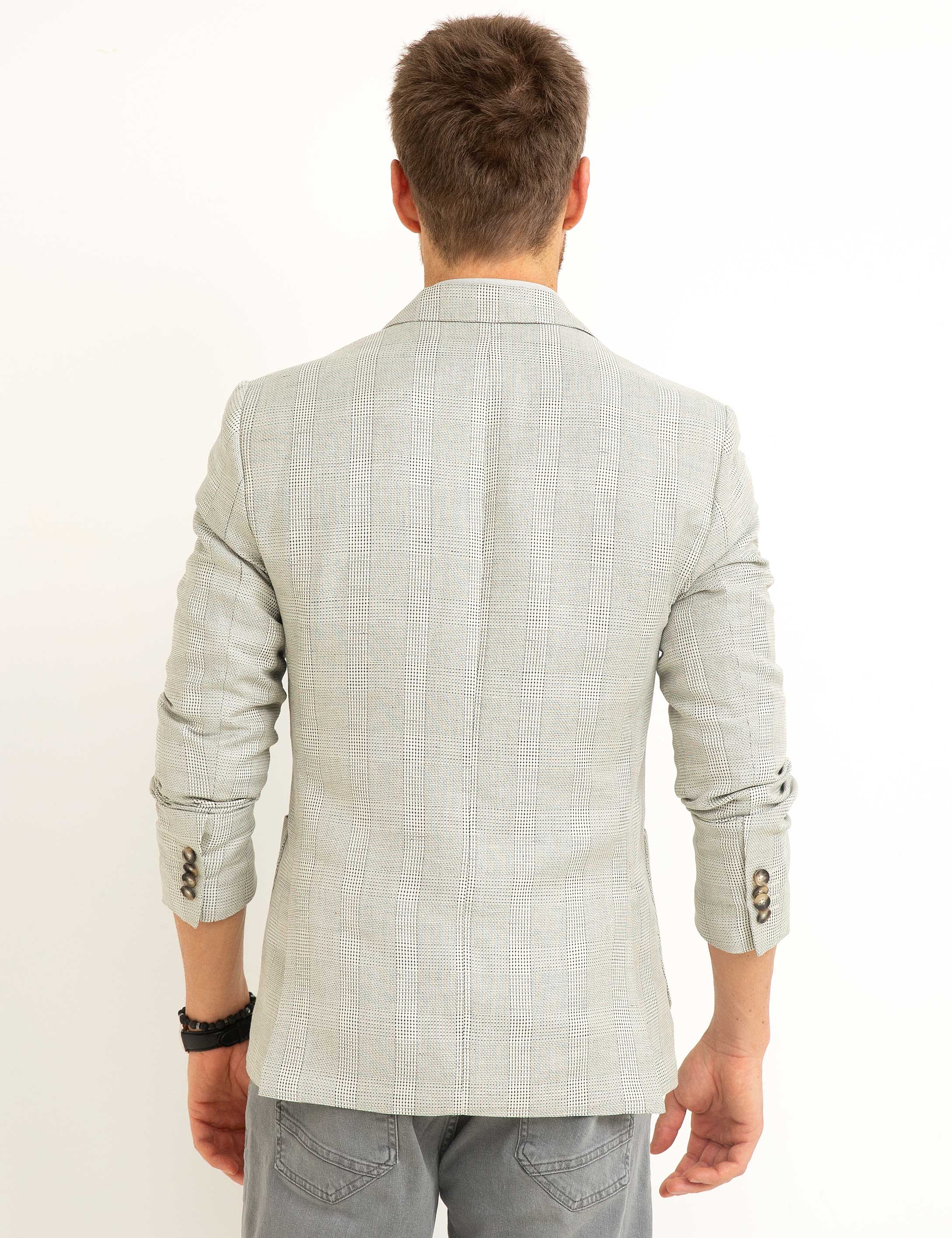 Gri Slim Fit Ceket