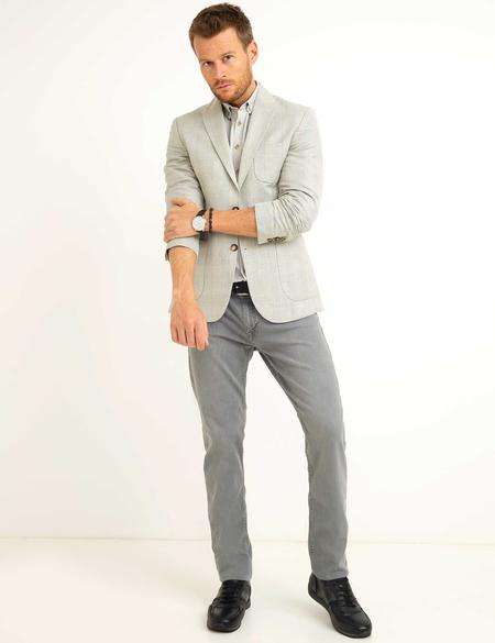 Gri Slim Fit Ceket - 50187296041