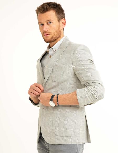 Gri Slim Fit Ceket - 50187296041