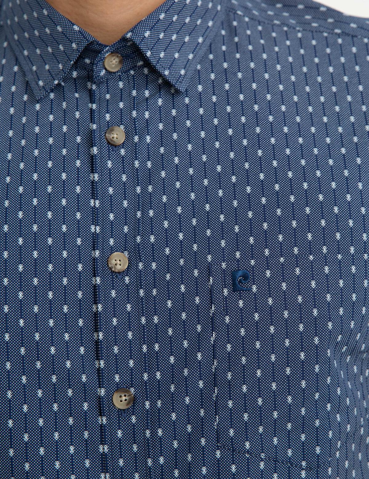 Lacivert Regular Fit Kısa Kollu Gömlek - 50187621006