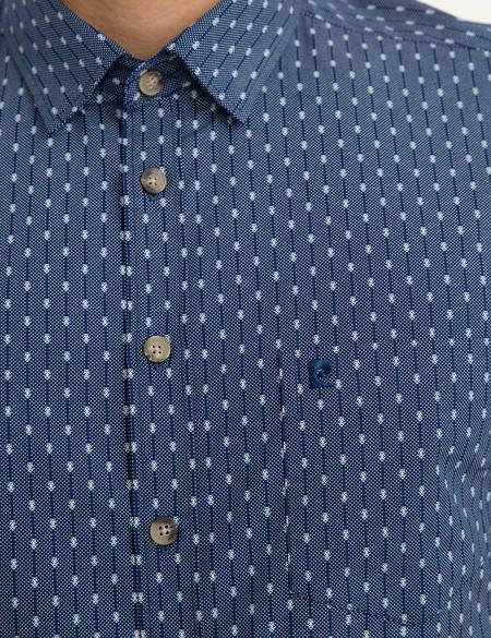 Lacivert Regular Fit Kısa Kollu Gömlek - 50187621006