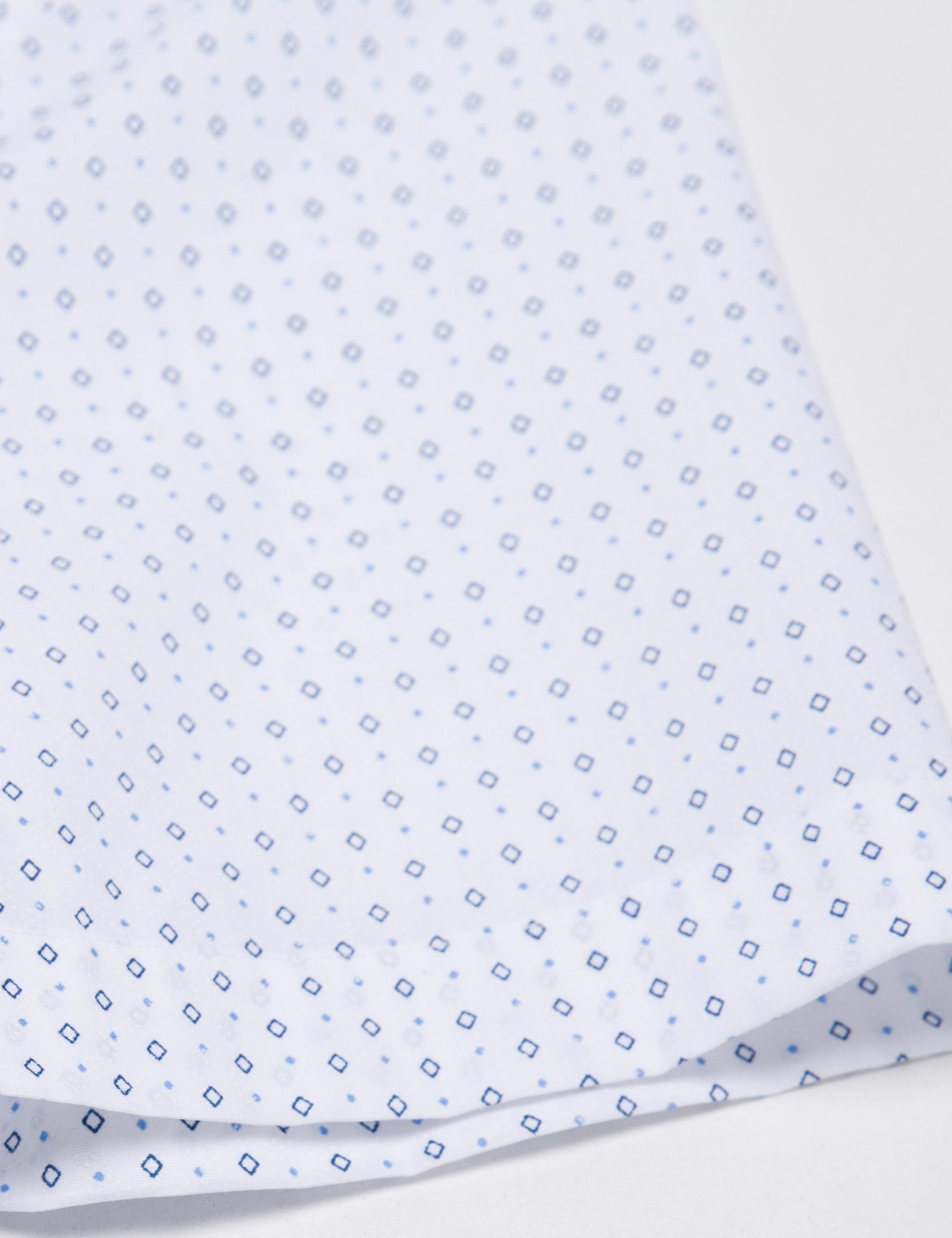 Beyaz Regular Fit Kısa Kollu Gömlek