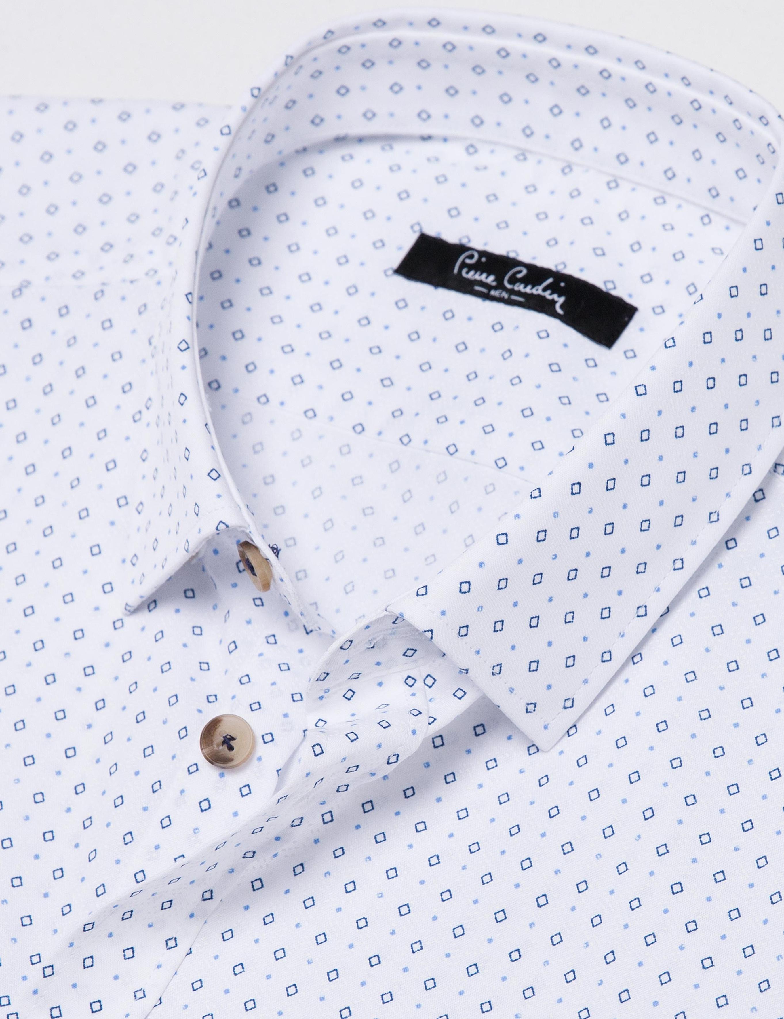 Beyaz Regular Fit Kısa Kollu Gömlek