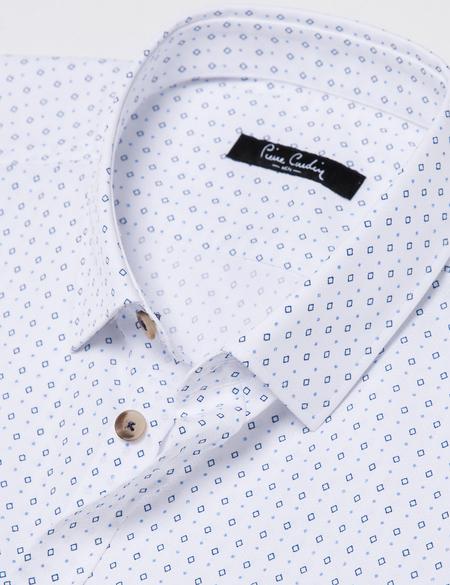 Beyaz Regular Fit Kısa Kollu Gömlek - 50187626006