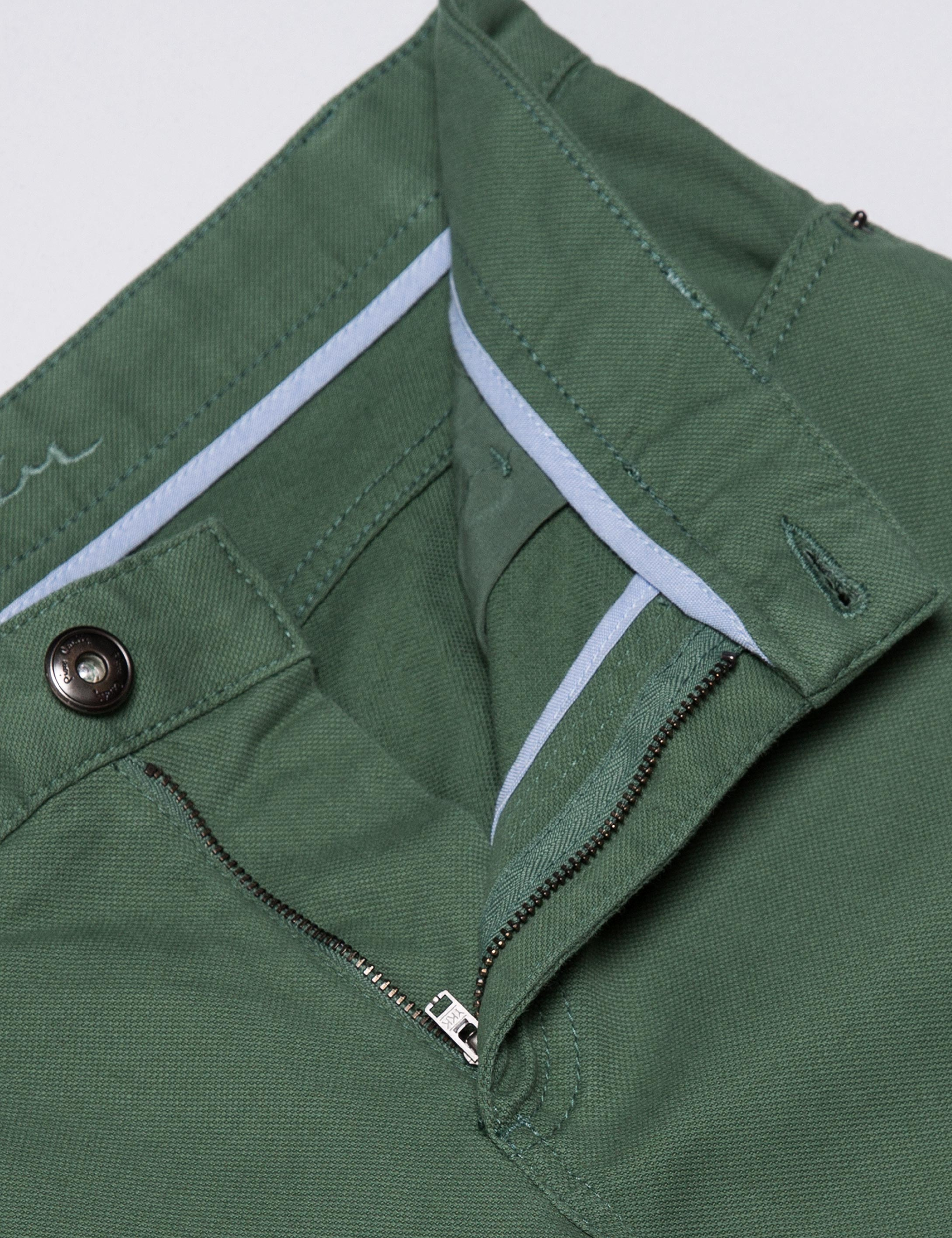 Koyu Yeşil Slim Fit Chino Pantolon - Image 2