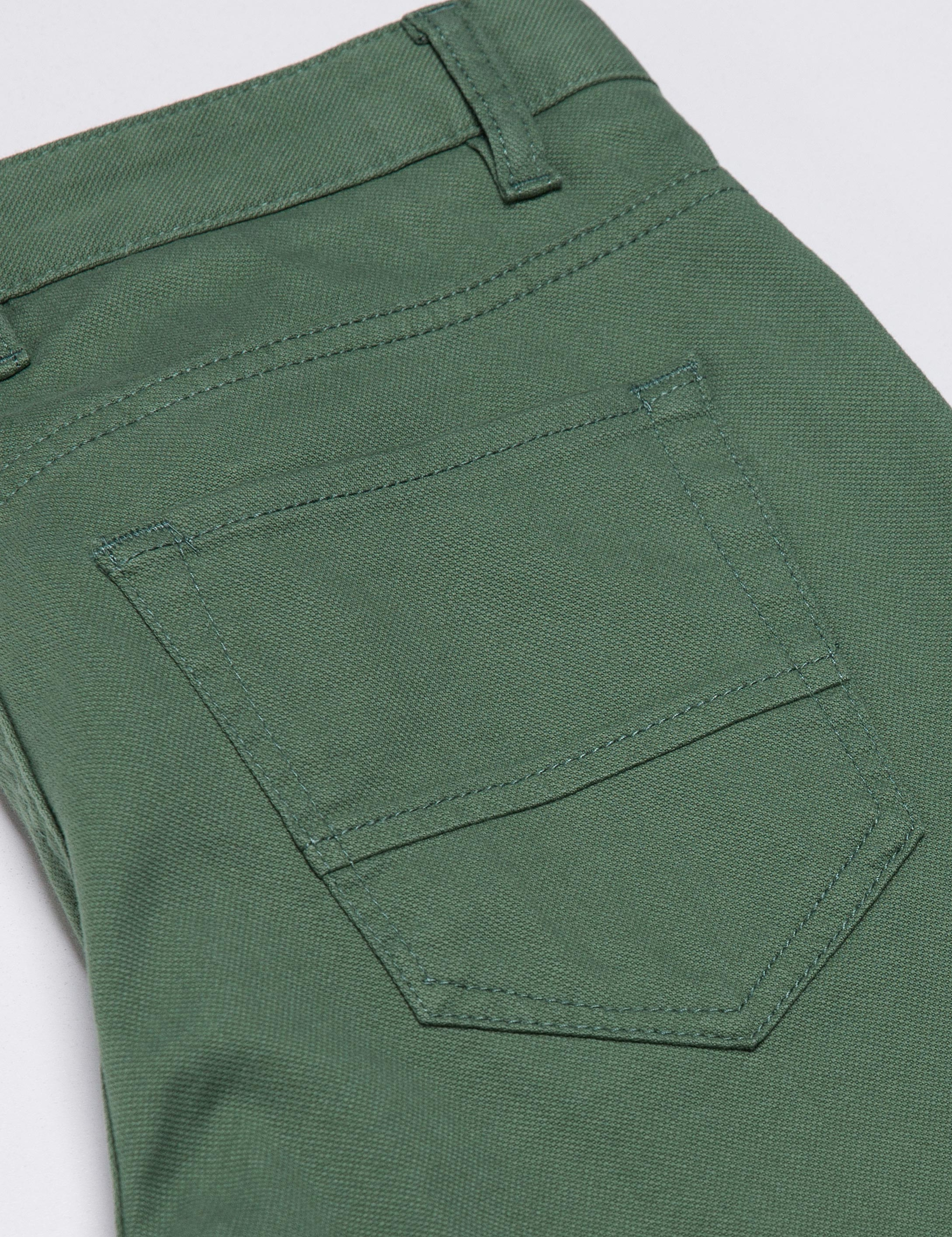 Koyu Yeşil Slim Fit Chino Pantolon - Image 3