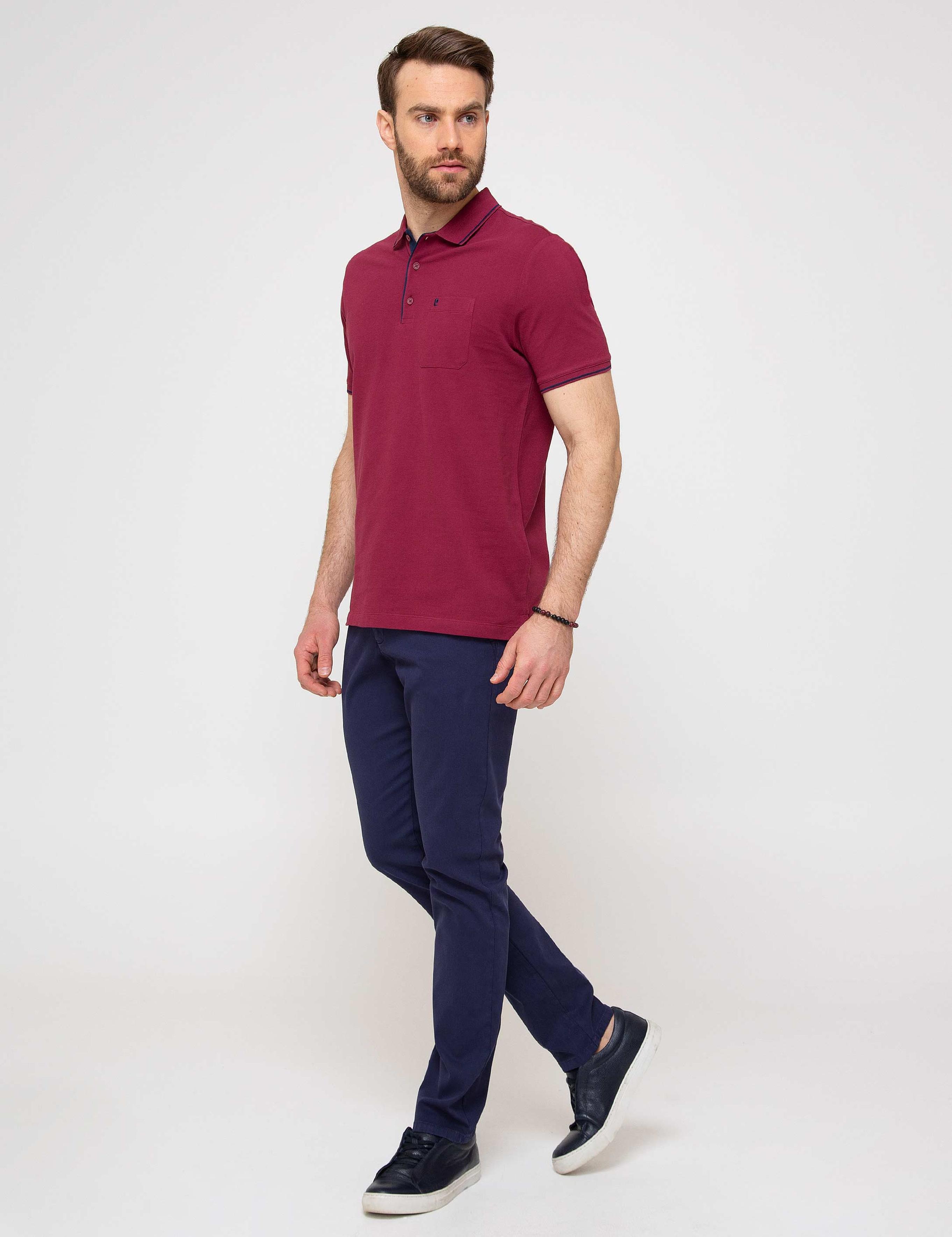 Lacivert Slim Fit Chino Pantolon