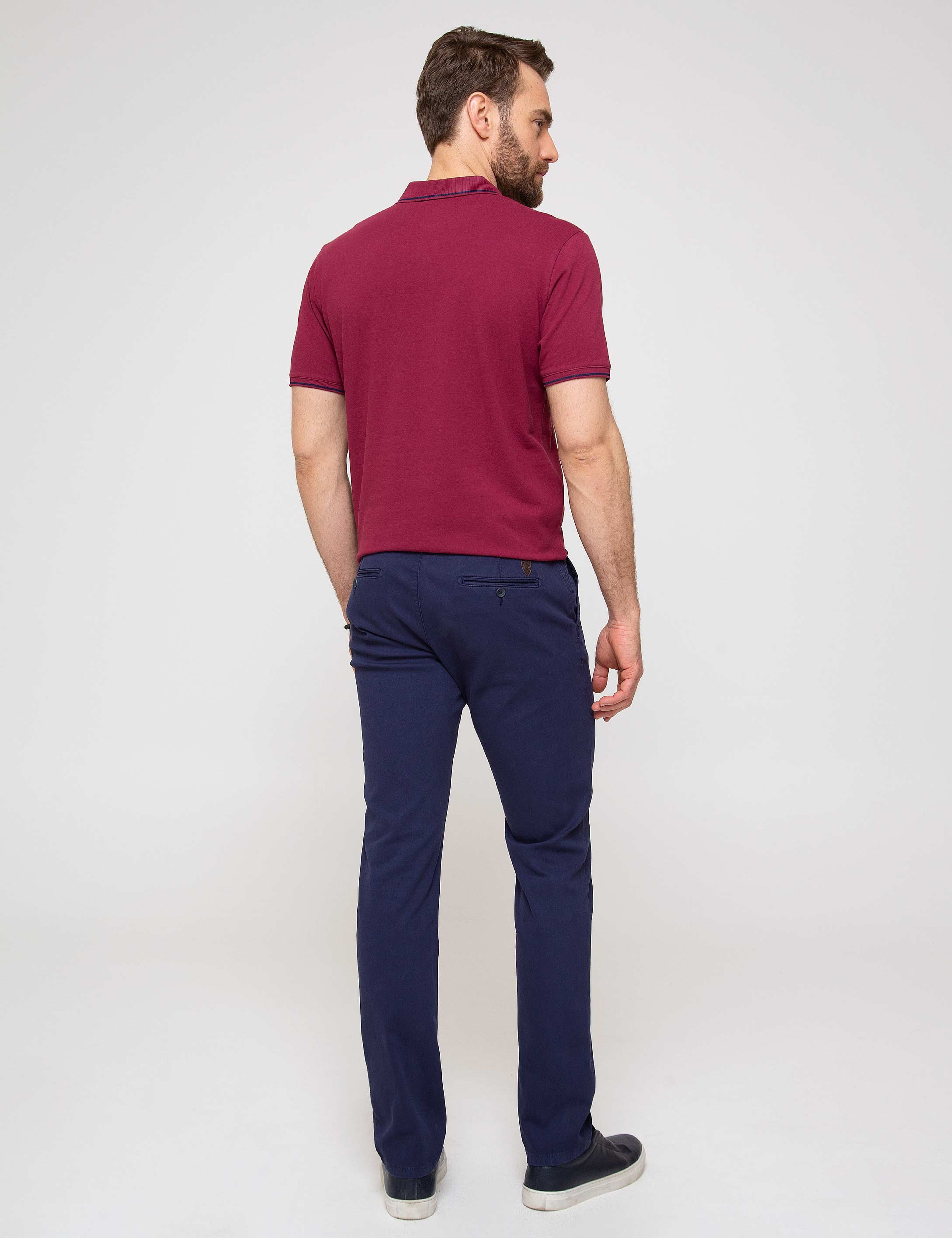 Lacivert Slim Fit Chino Pantolon - Image 3