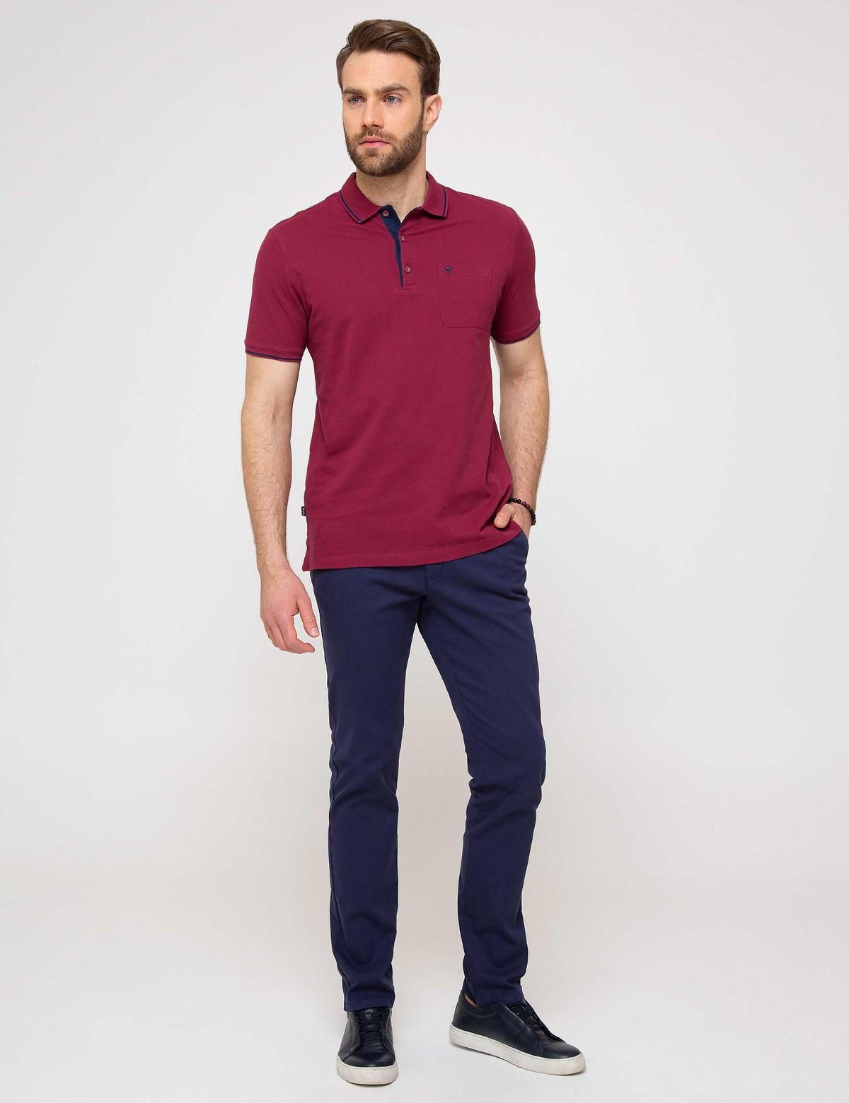 Lacivert Slim Fit Chino Pantolon