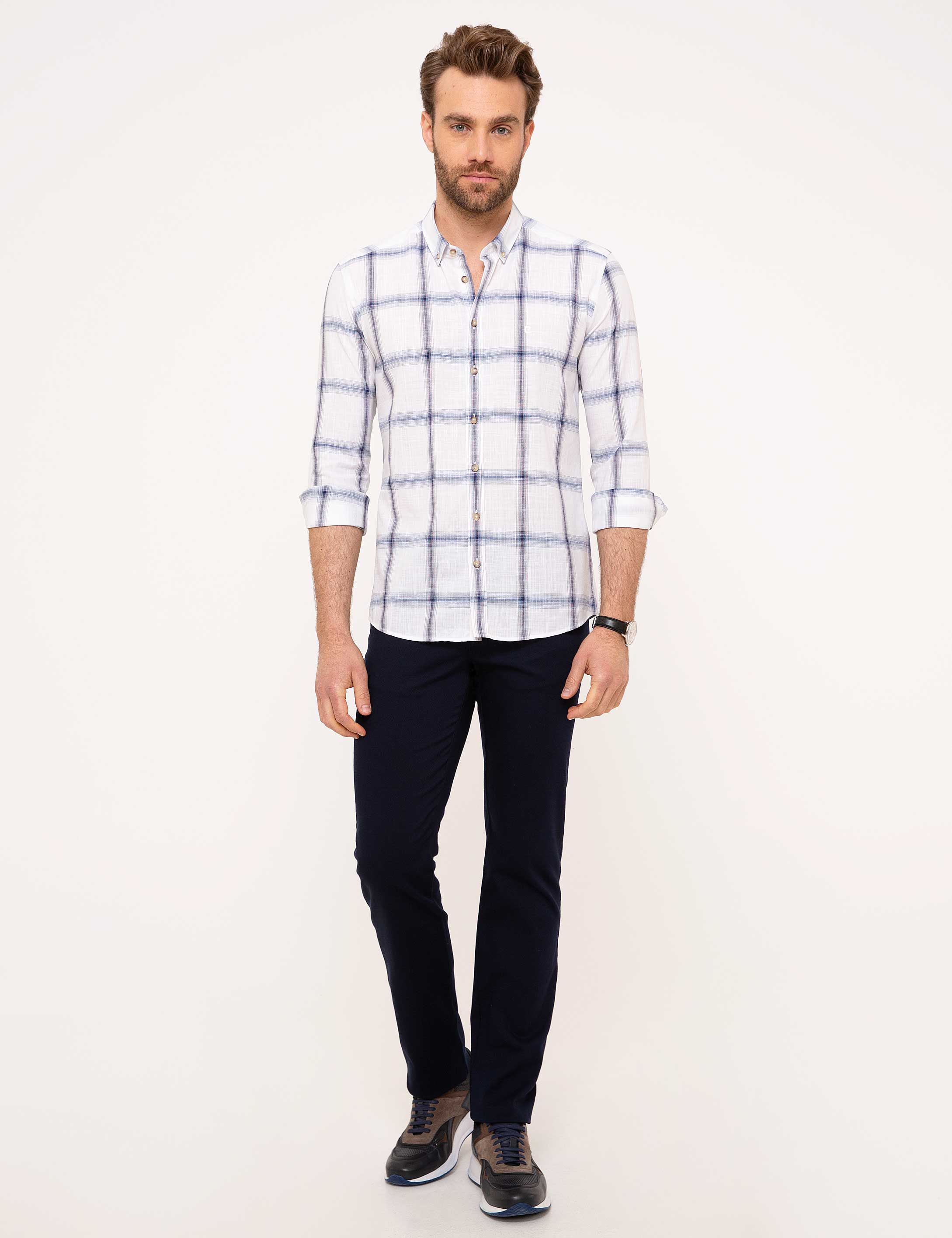Mavi Slim Fit Gömlek