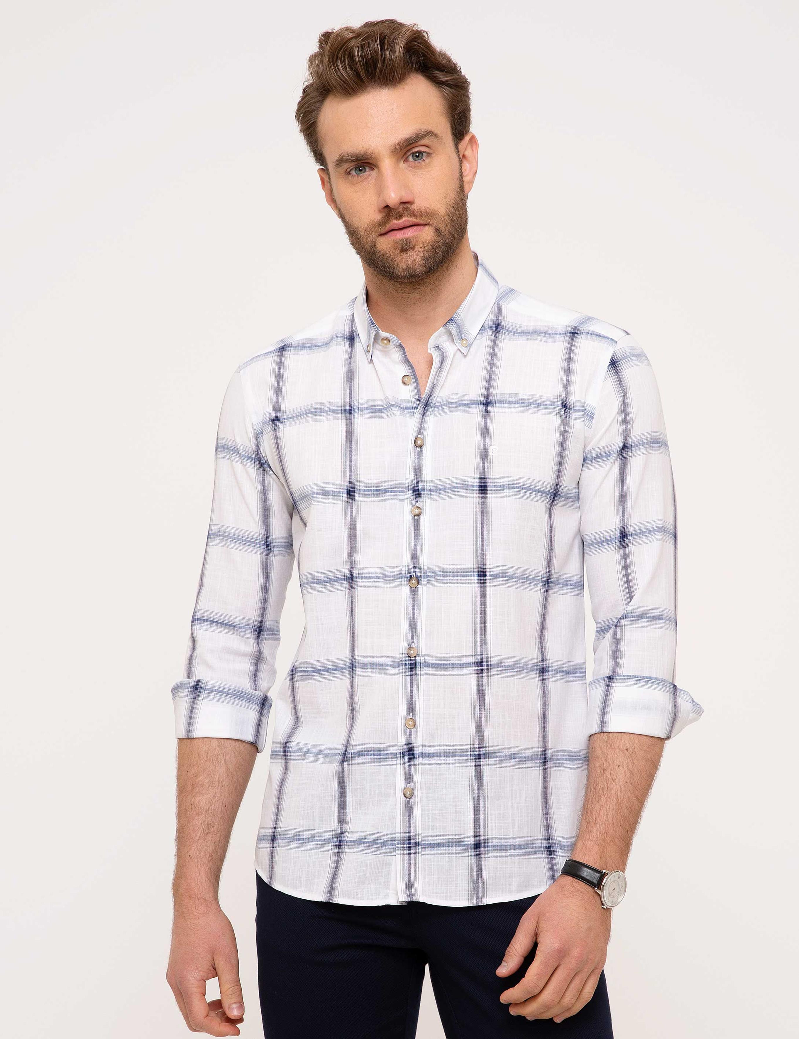 Mavi Slim Fit Gömlek