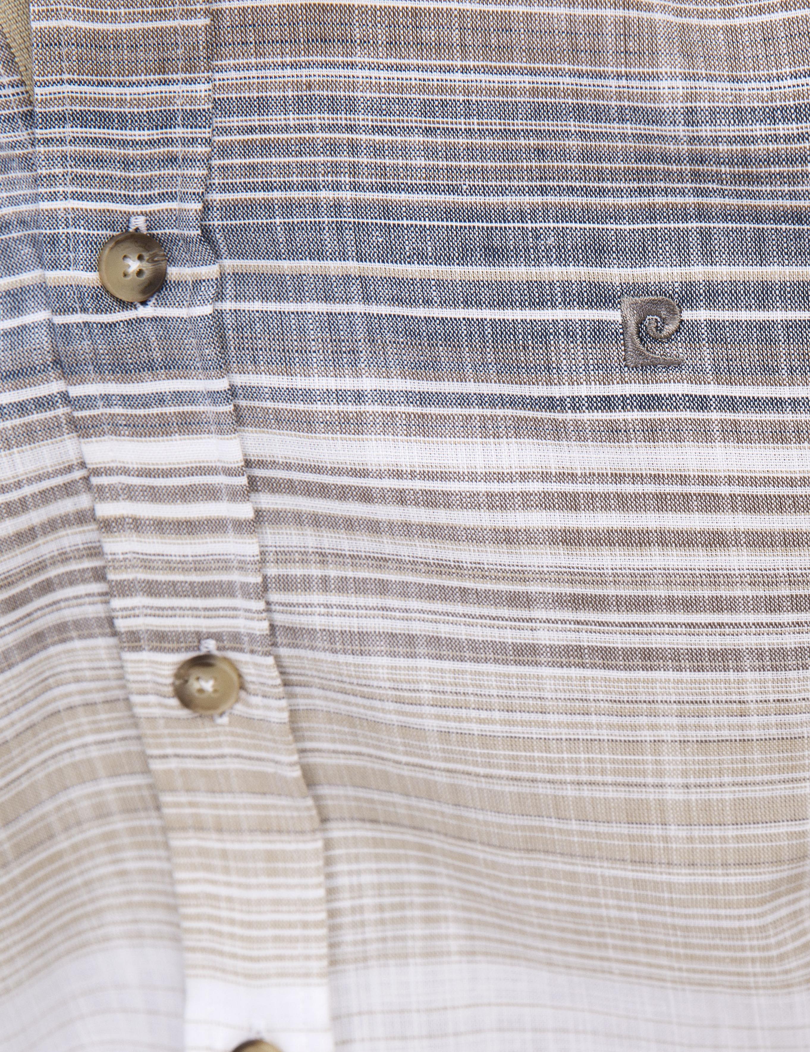 Kahverengi Slim Fit Kısa Kollu Gömlek