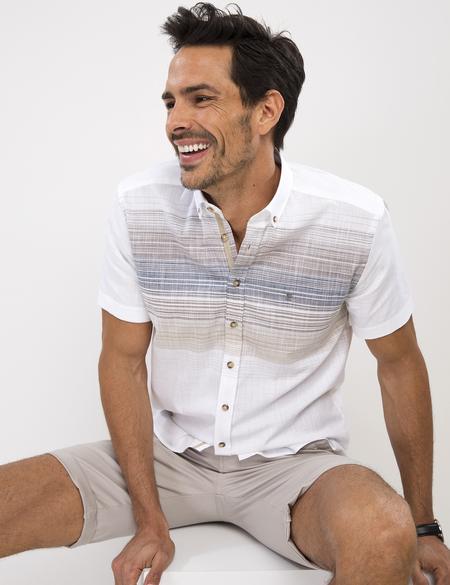 Kahverengi Slim Fit Kısa Kollu Gömlek - 50188496010