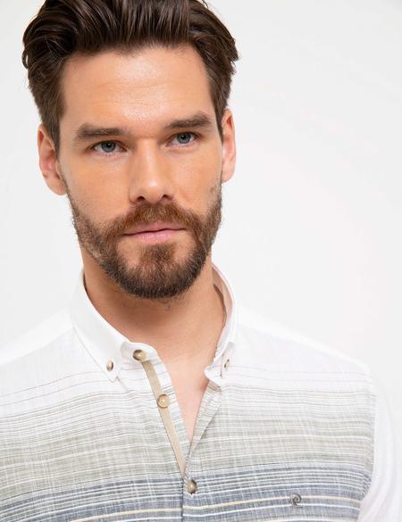 Yeşil Slim Fit Kısa Kollu Gömlek - 50188496025