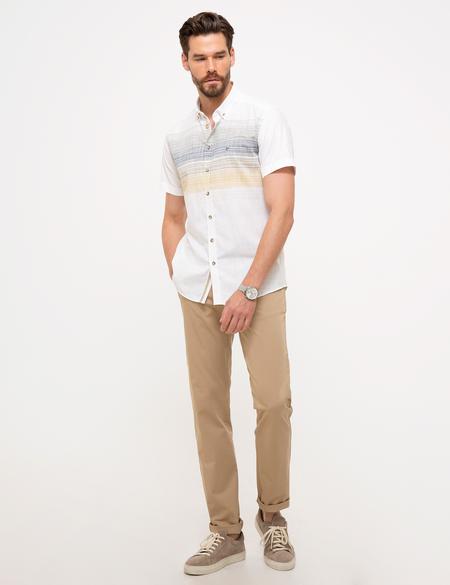 Yeşil Slim Fit Kısa Kollu Gömlek - 50188496025